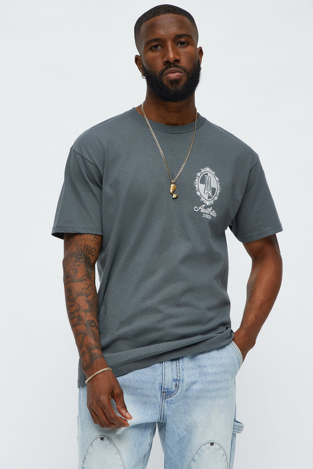 Aesthetics LA California Short Sleeve Tee - Charcoal
