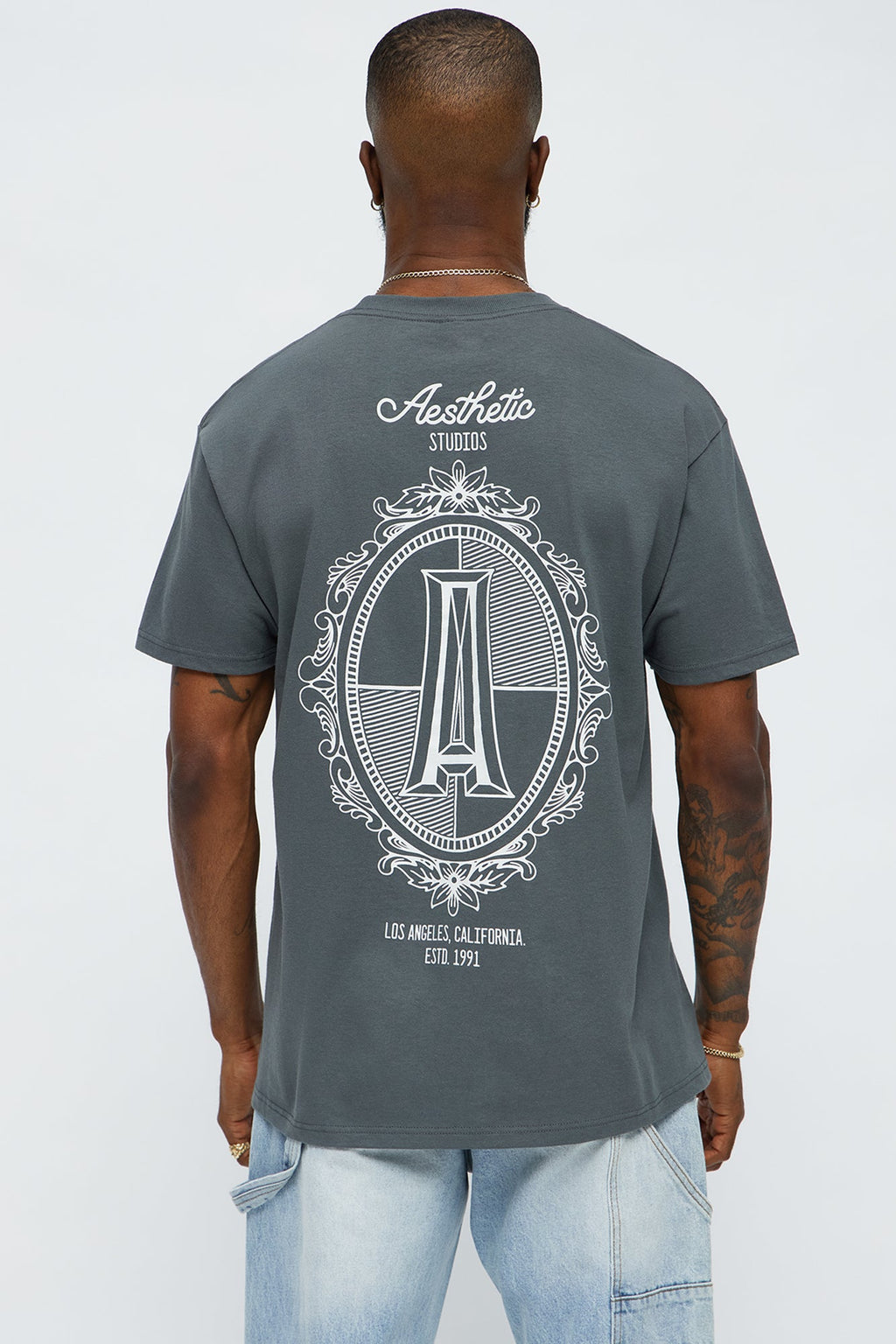 Aesthetics LA California Short Sleeve Tee - Charcoal