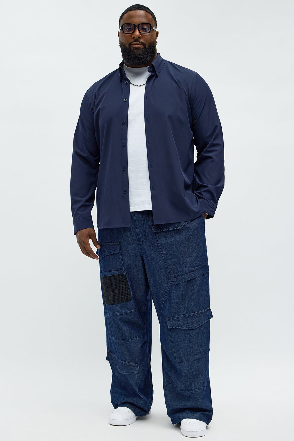 Max Cargo Baggy Pants - Indigo