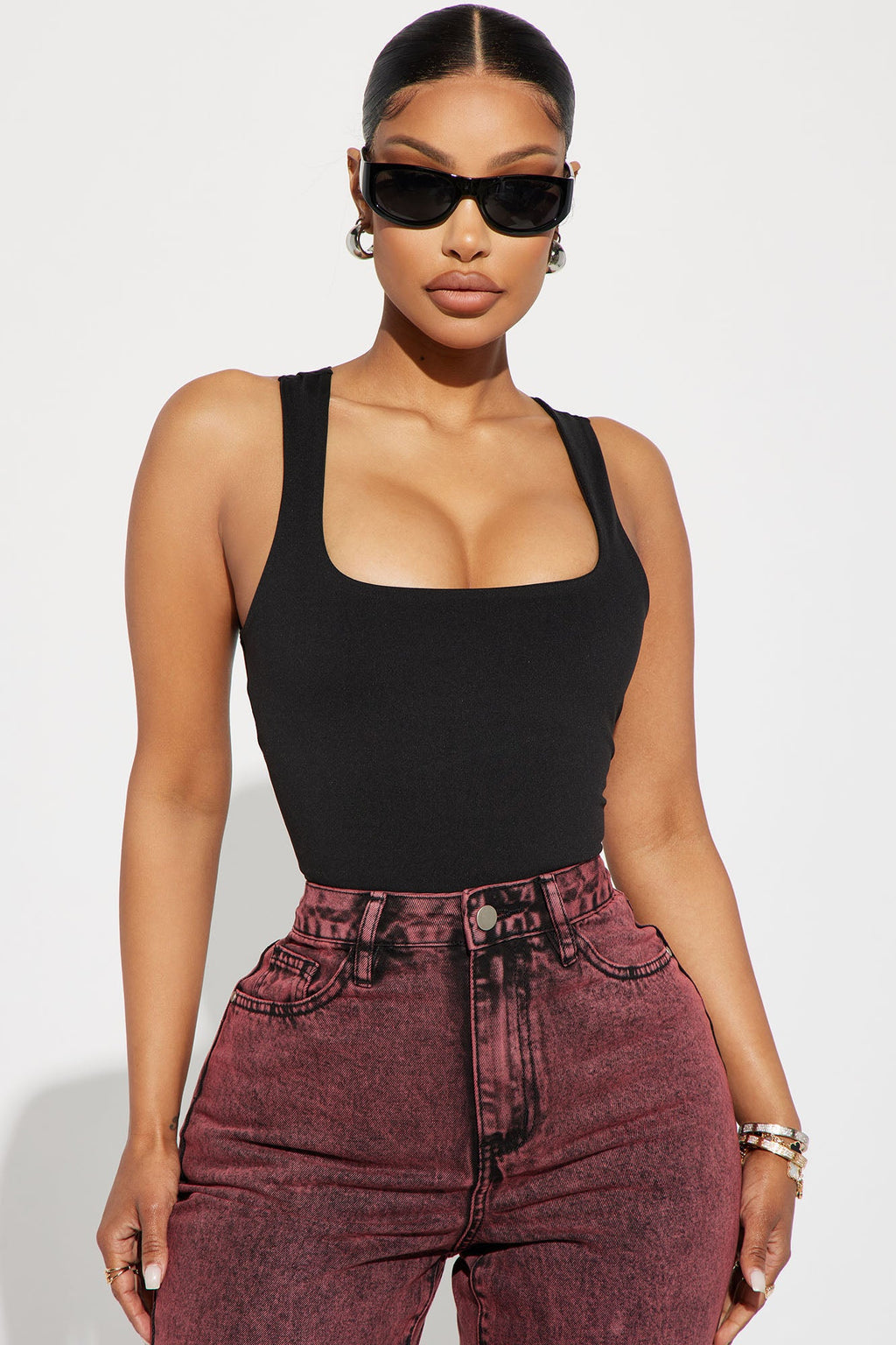 Adriana Smooth Fit Bodysuit - Black