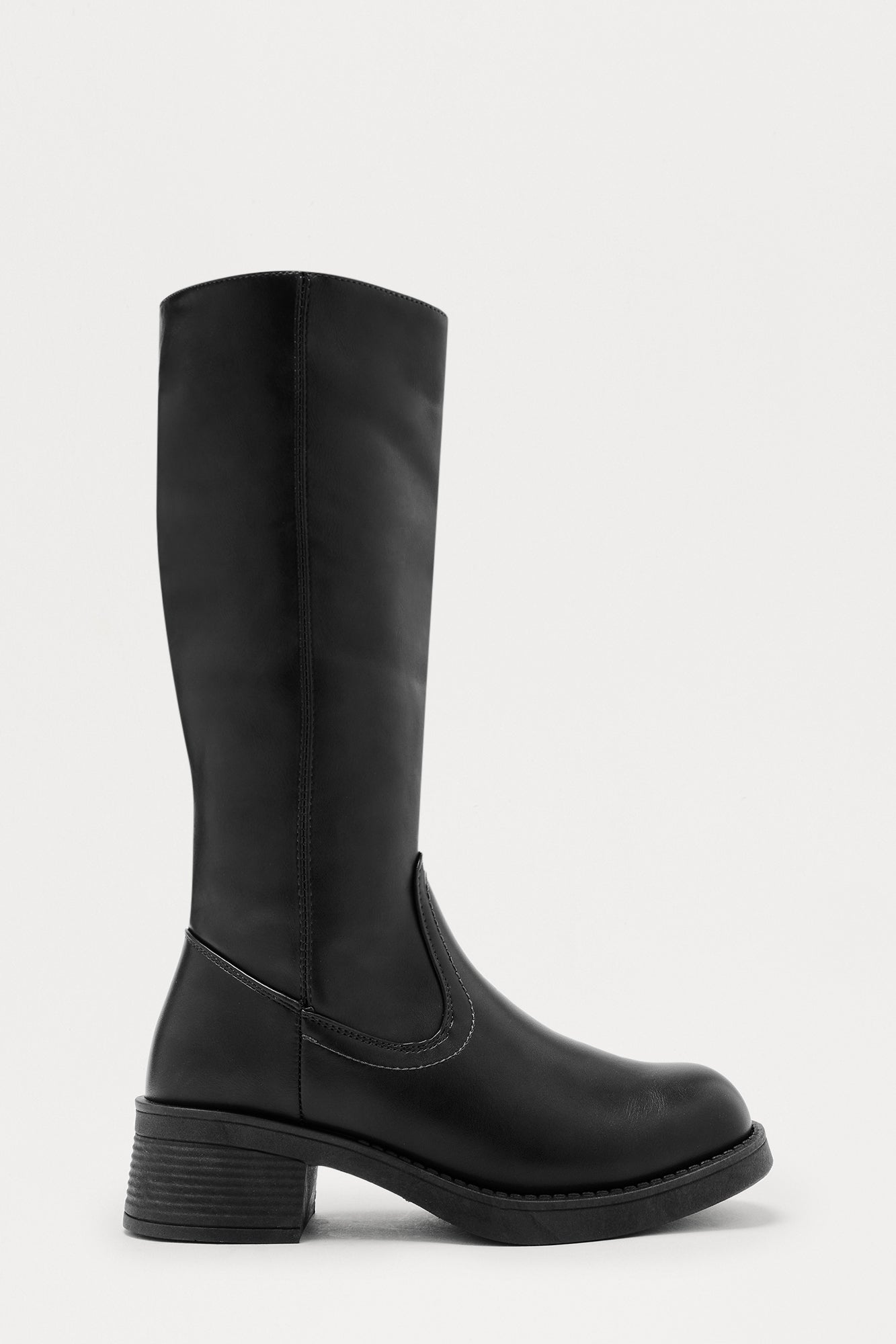 Anders Faux Leather Boots - Black