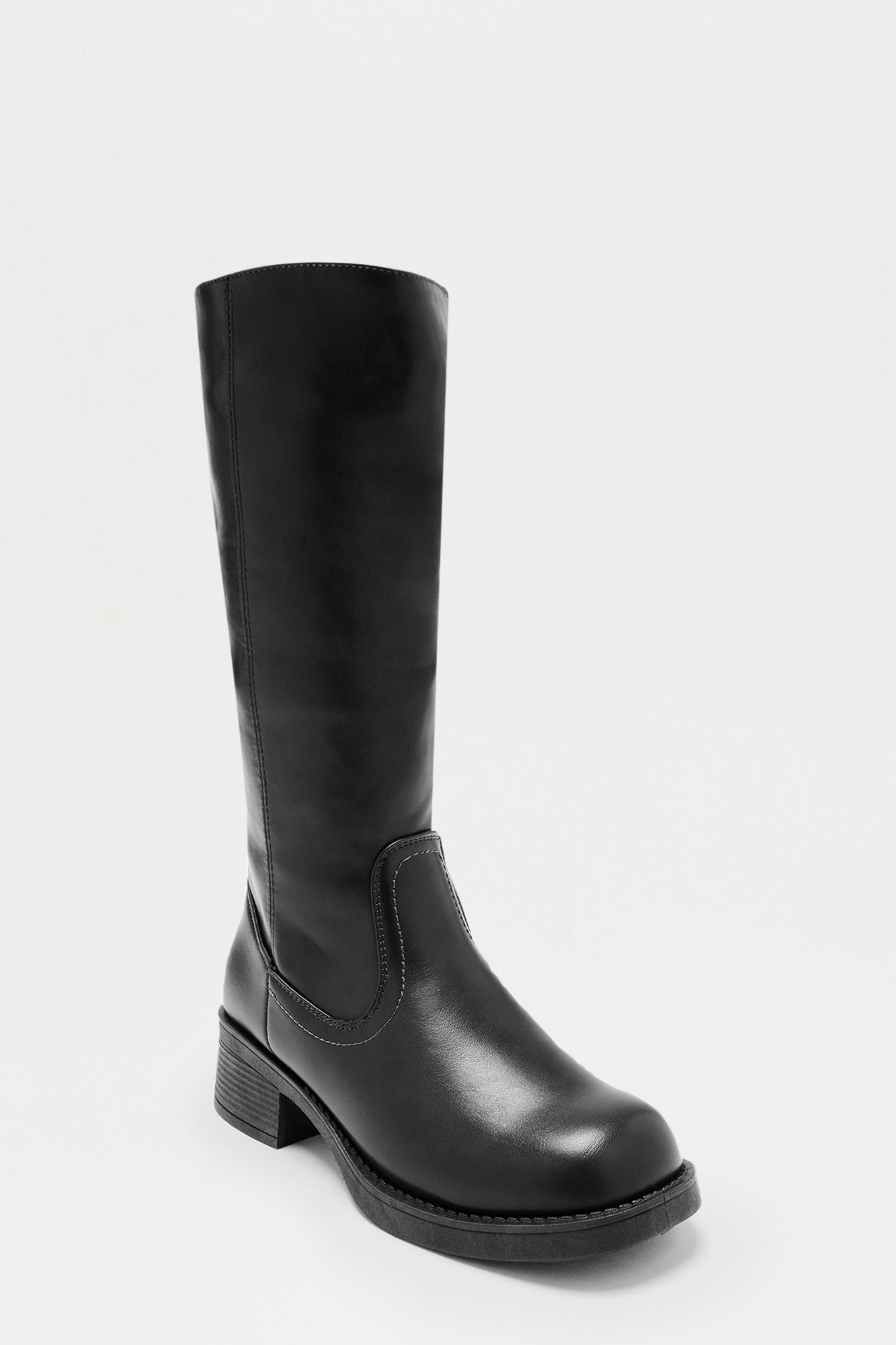 Anders Faux Leather Boots - Black
