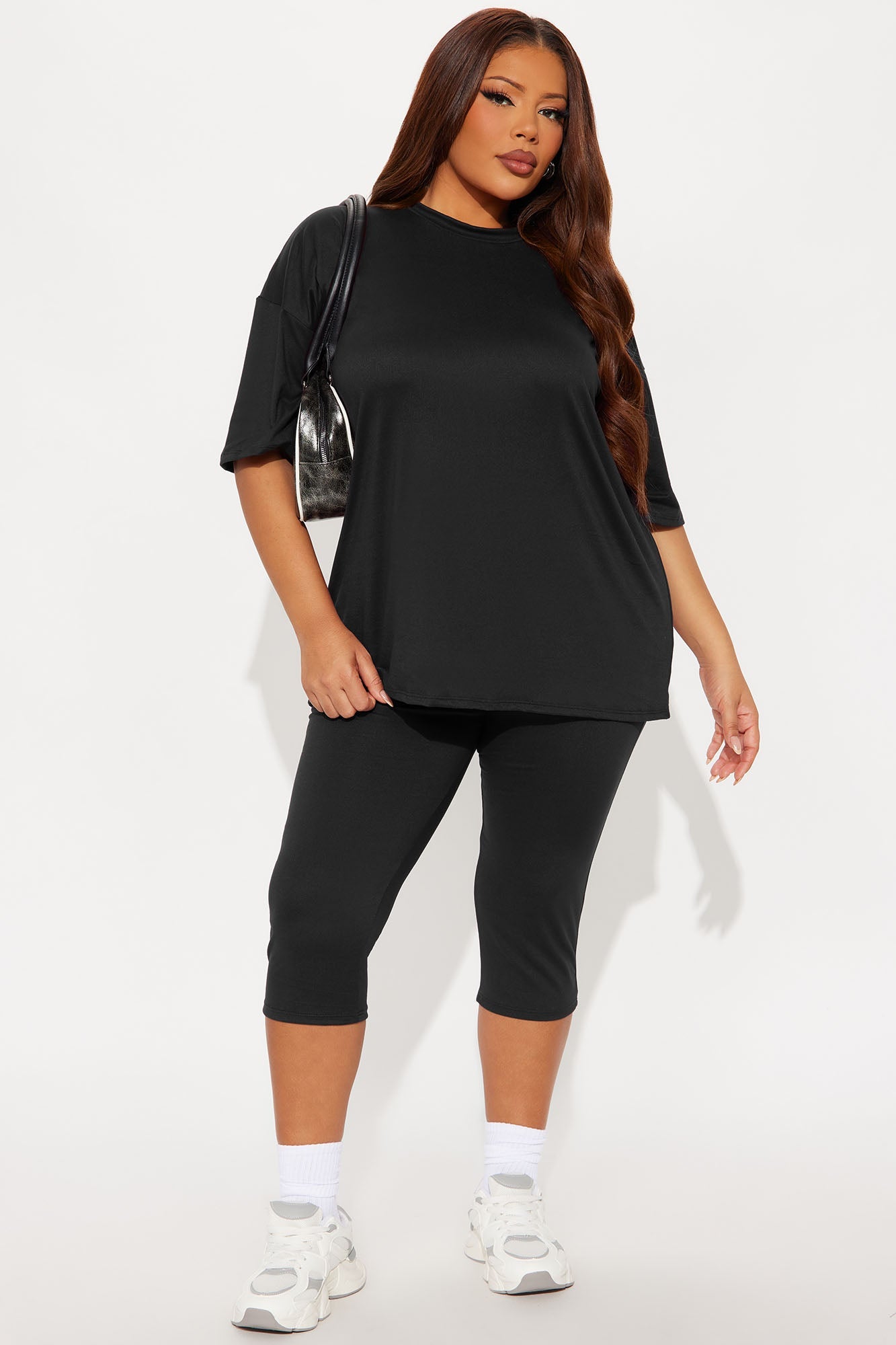 Weekend Vibes Capri Set - Black