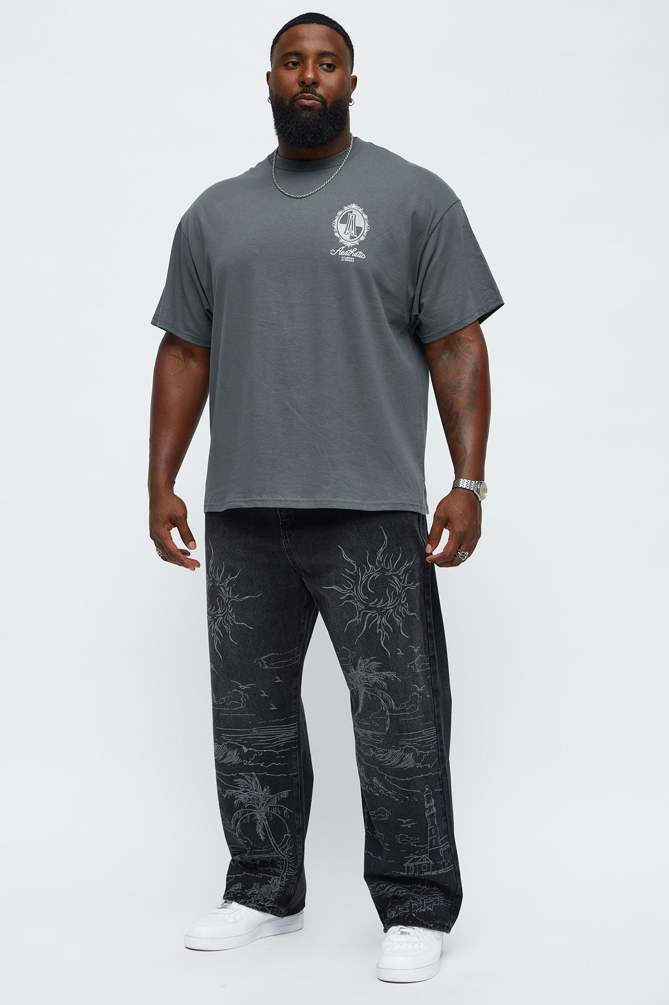 Aesthetics LA California Short Sleeve Tee - Charcoal