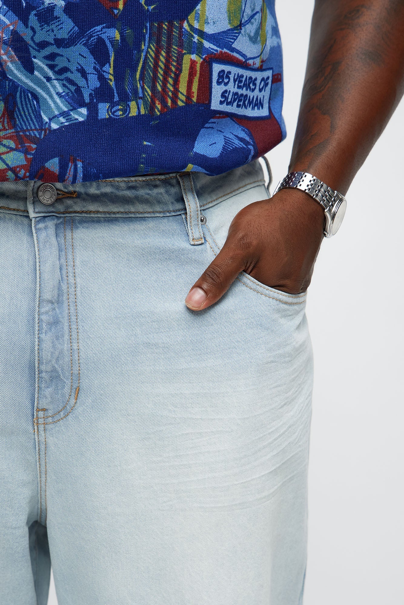 Baggy Feeling You Jeans - Light Blue Wash