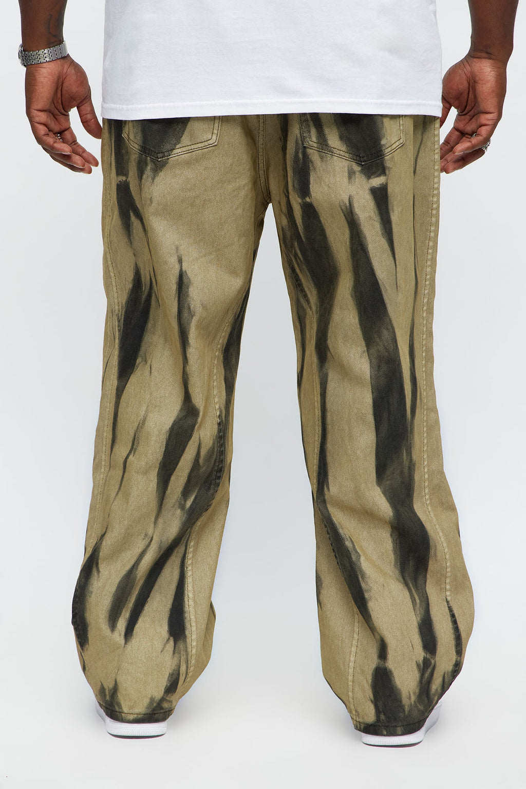 Baggy On The Block Tie Dye Jeans - Green/combo