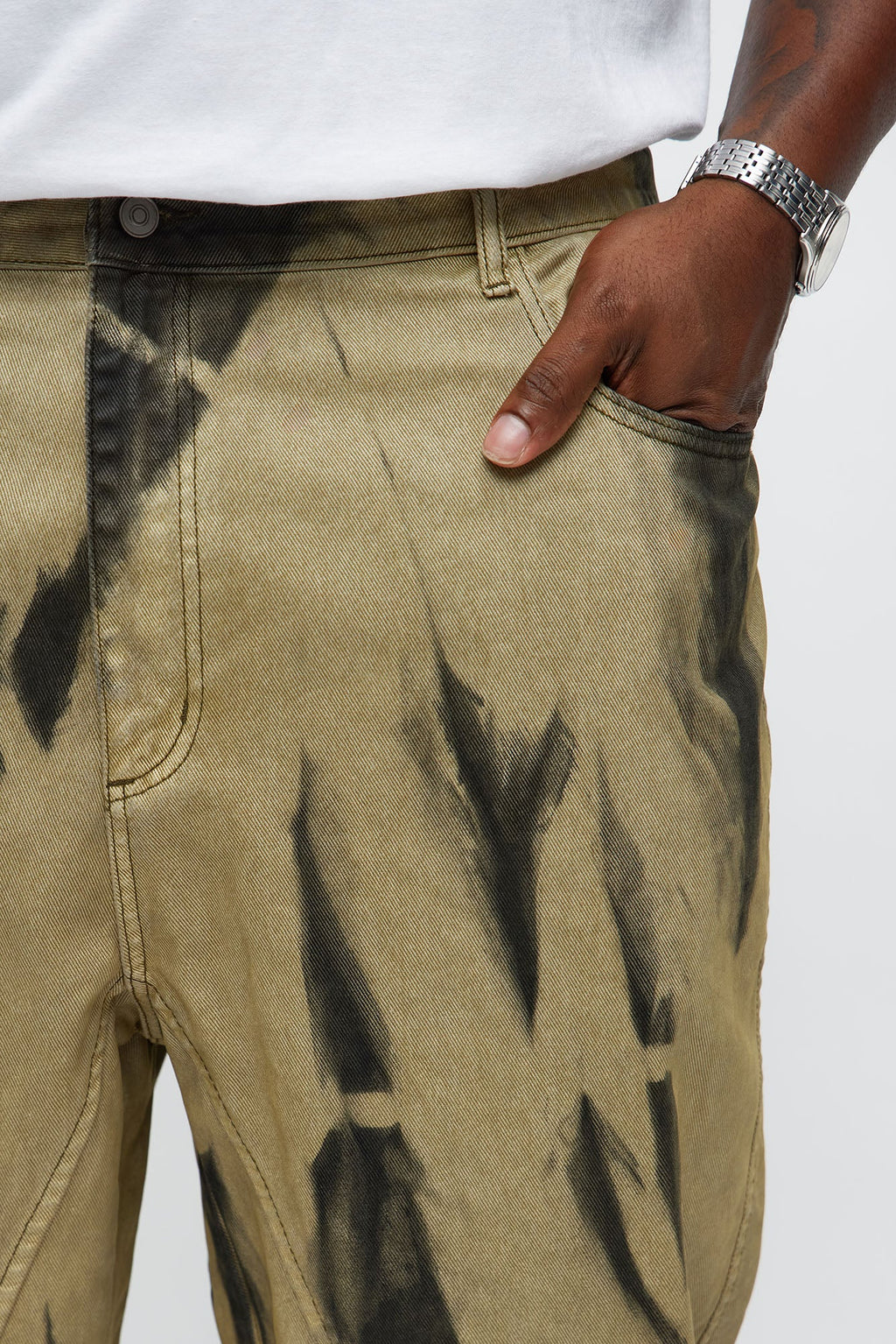 Baggy On The Block Tie Dye Jeans - Green/combo