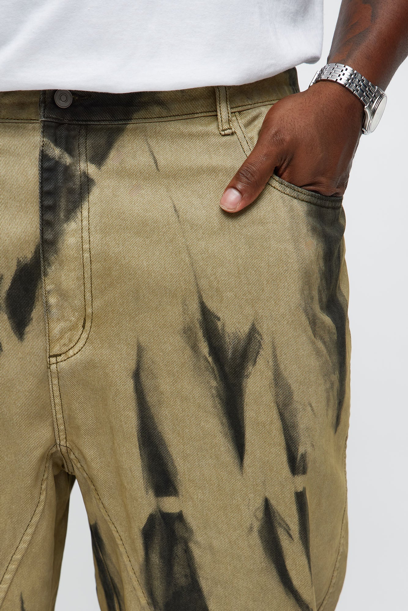 Baggy On The Block Tie Dye Jeans - Green/combo