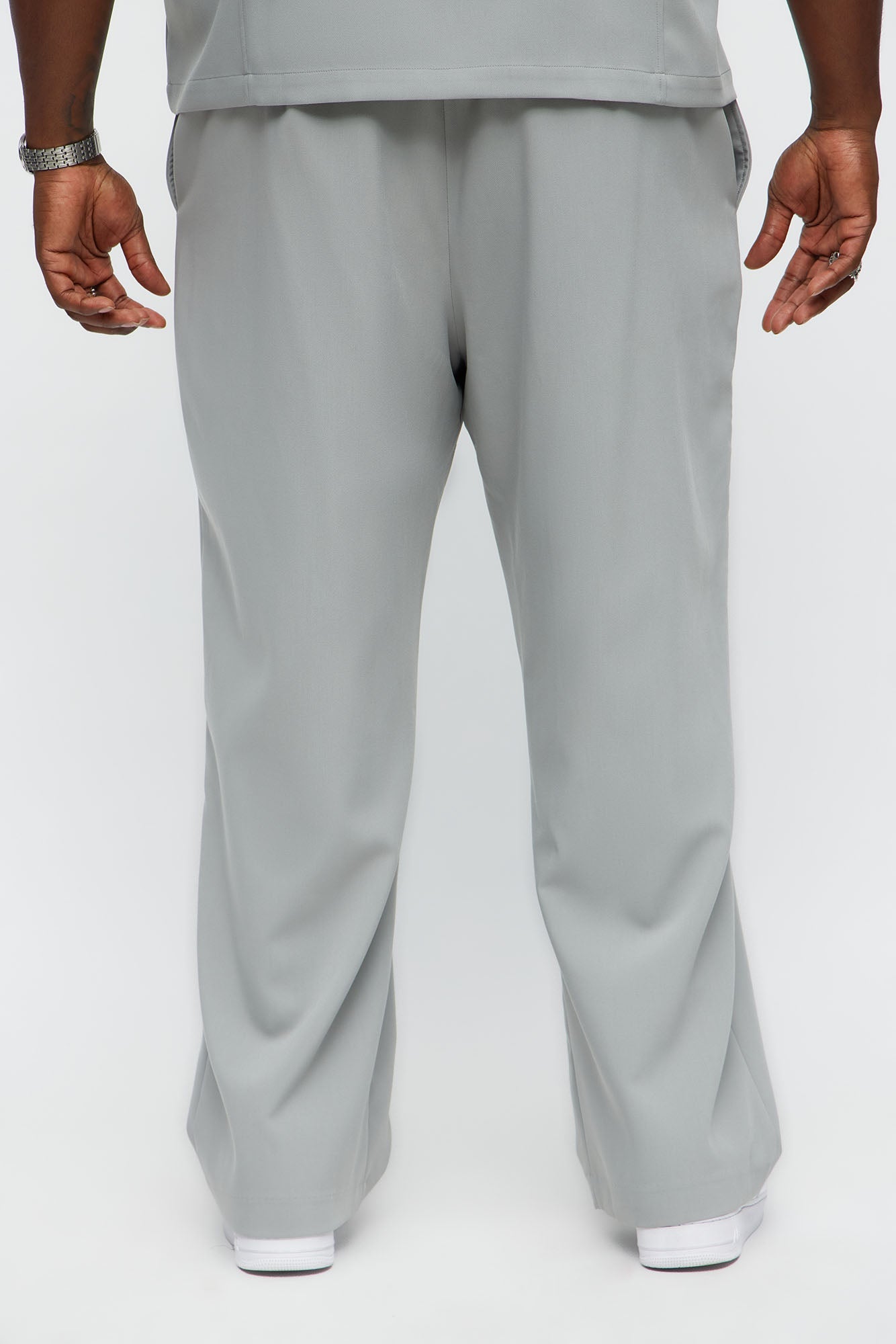 Ronan High Waisted Pleated Trousers - Grey
