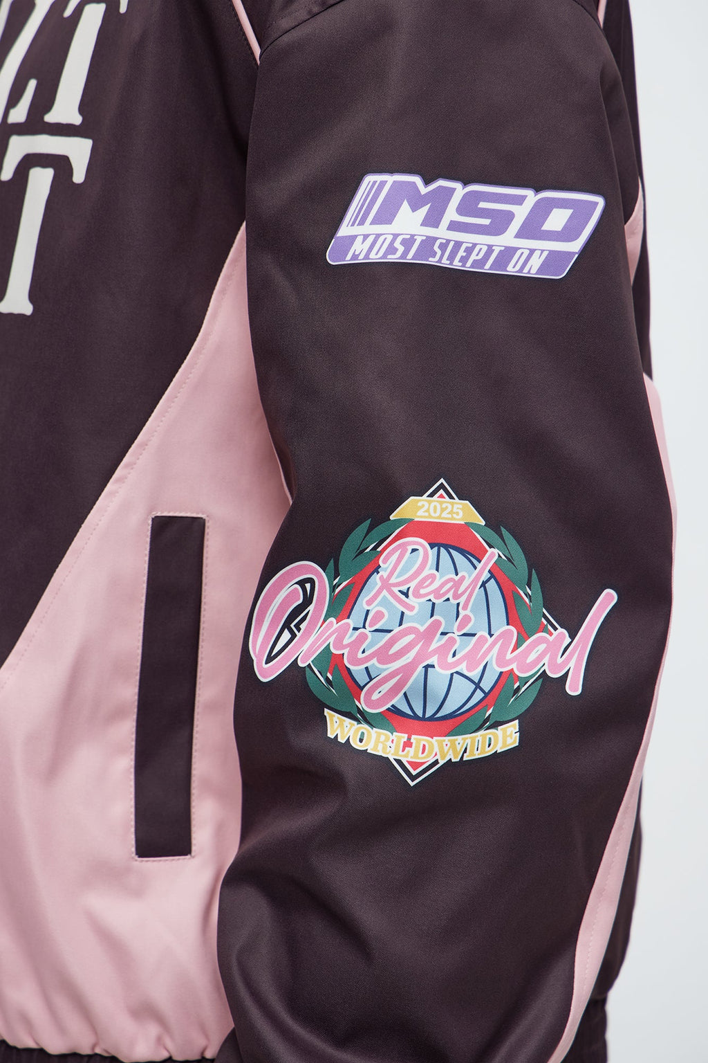 Block Hustle Piped Windbreaker - Brown/combo