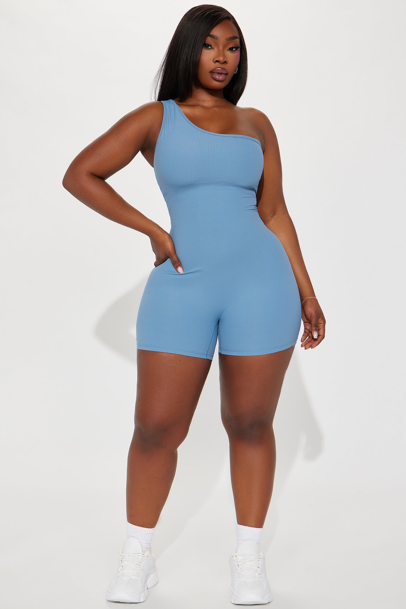 Go Time Active Romper - Slate Blue