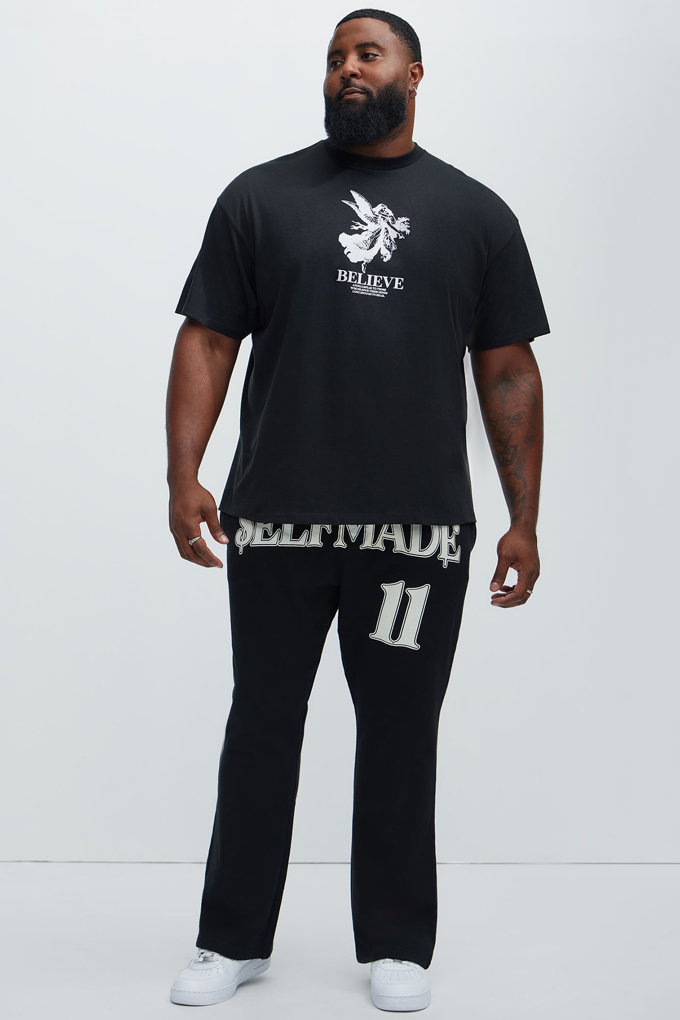 Tyson Self Made Skinny Flare Sweatpants - Black