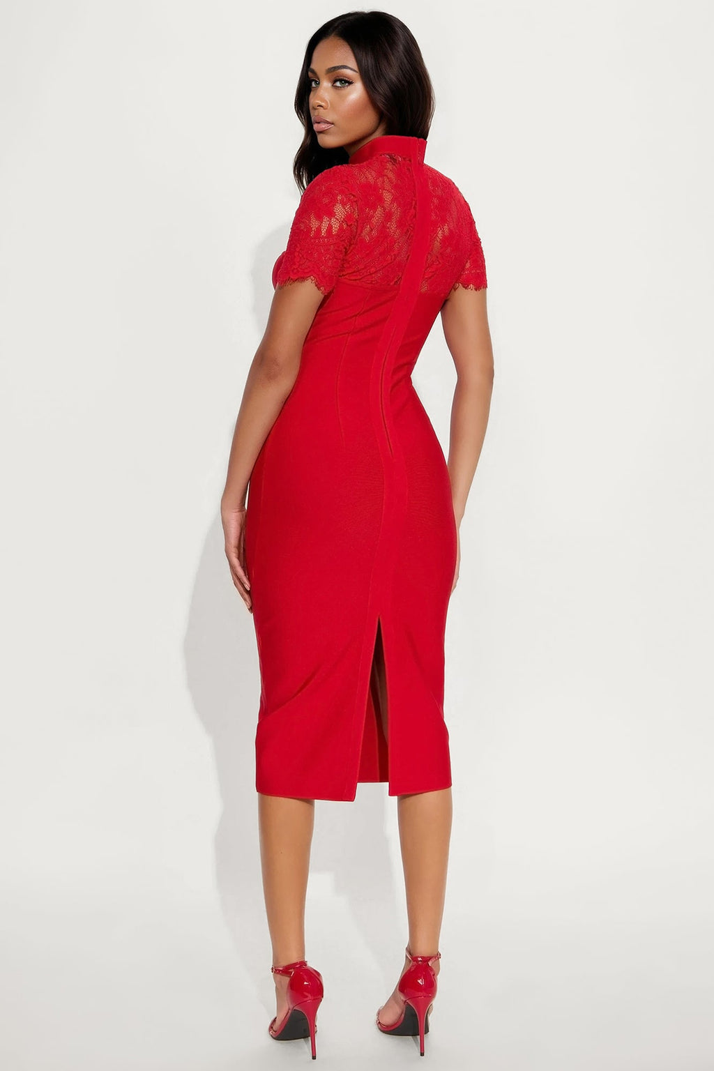 Limitless Potential Bandage Midi Dress - Red