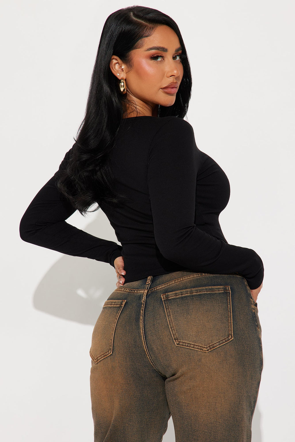 Ryder Ribbed Top - Black