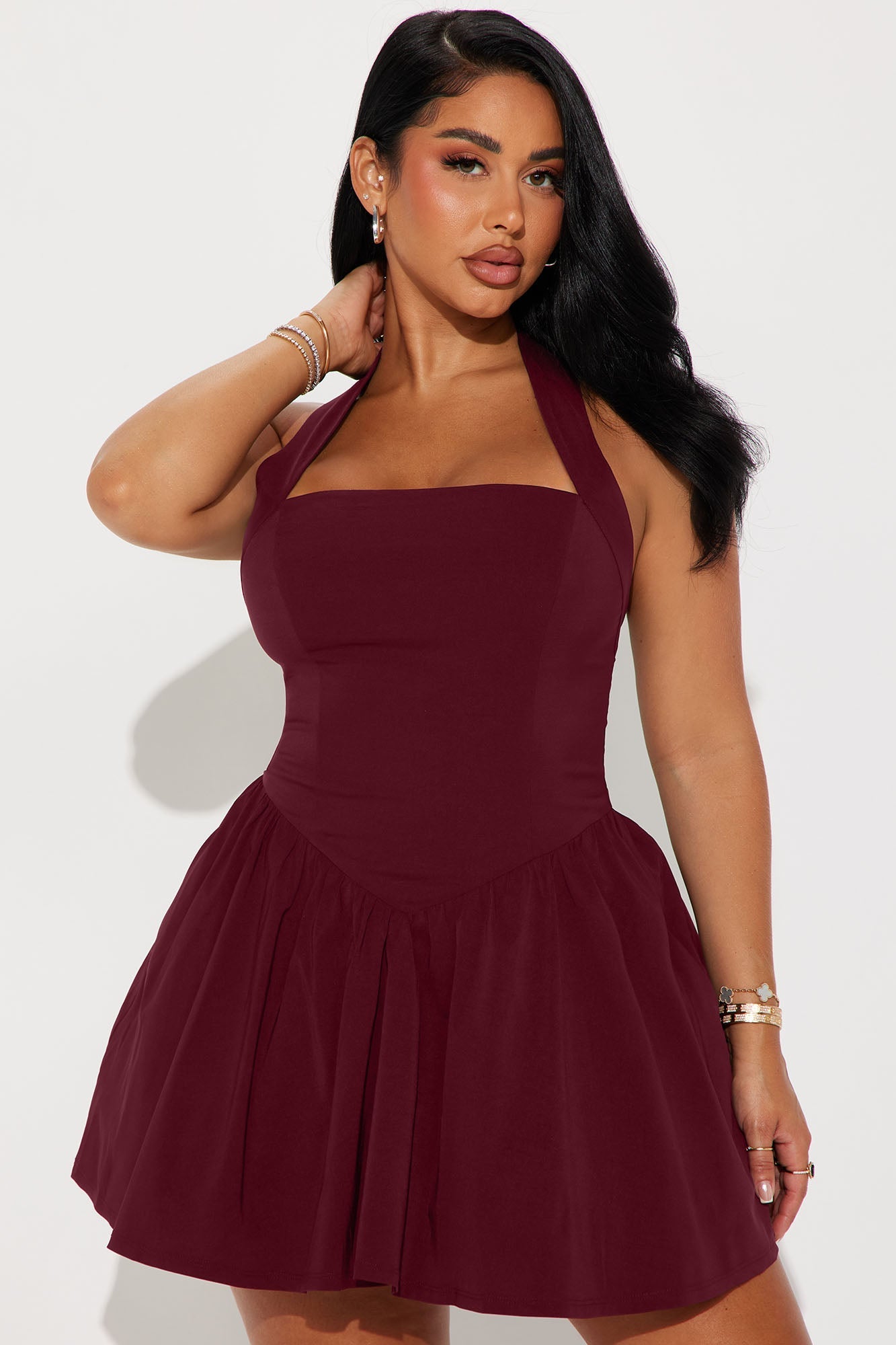 Noble Mini Dress - Wine