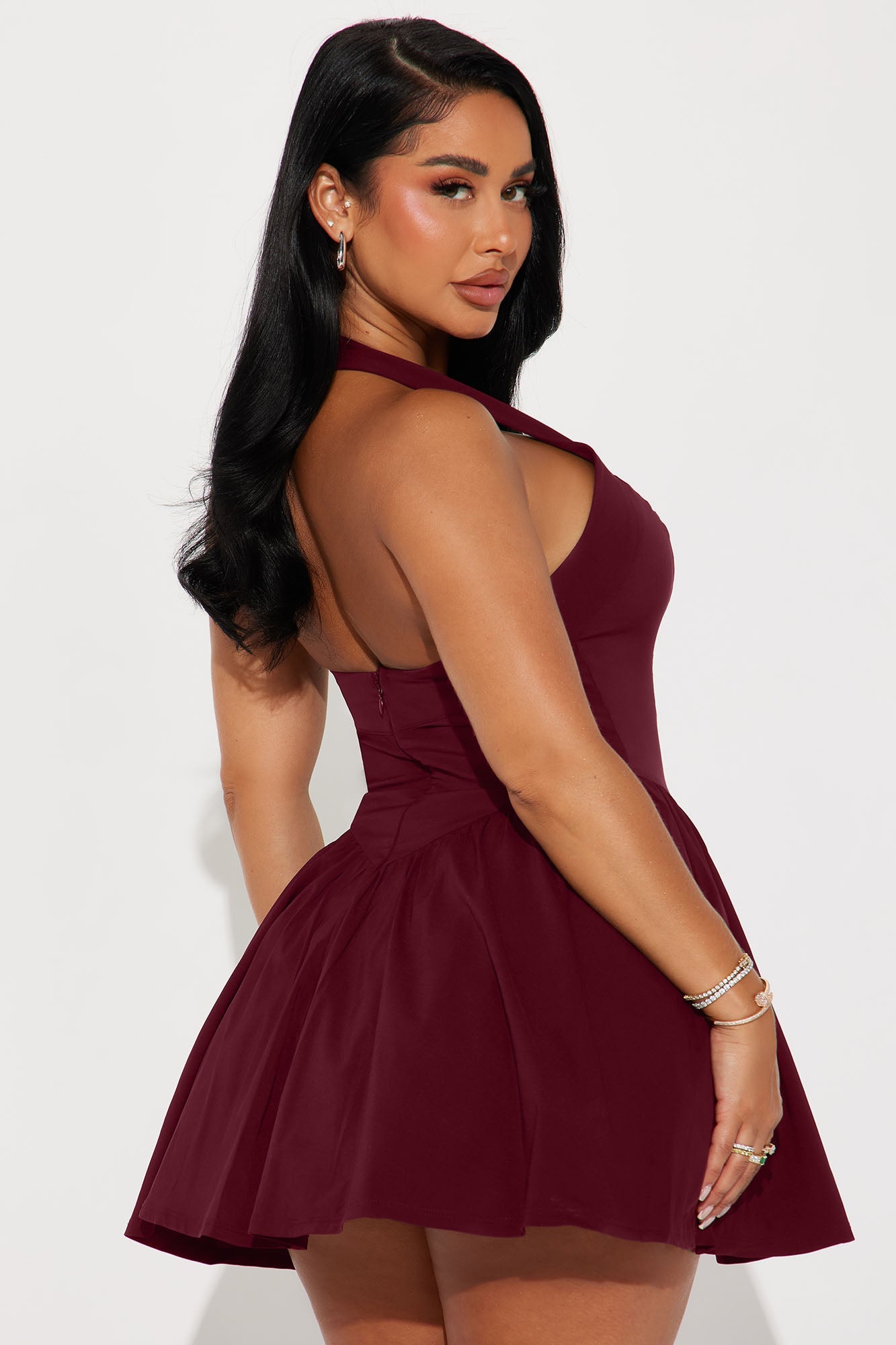 Noble Mini Dress - Wine