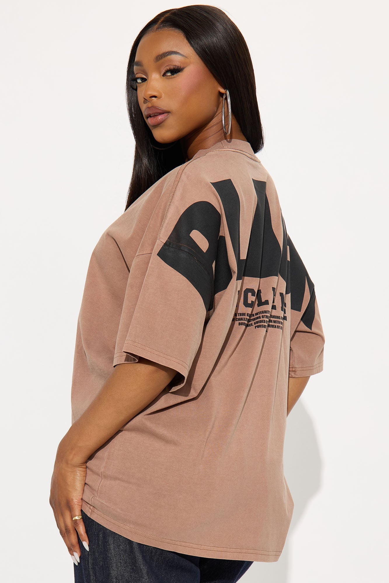 Black Excellence Washed Tee - Brown