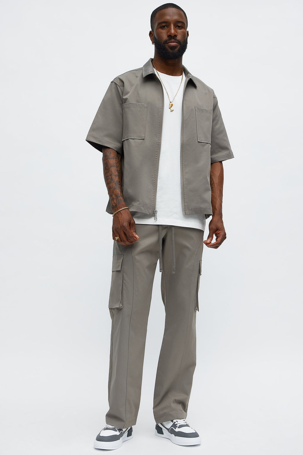 Bam Straight Pants - Grey