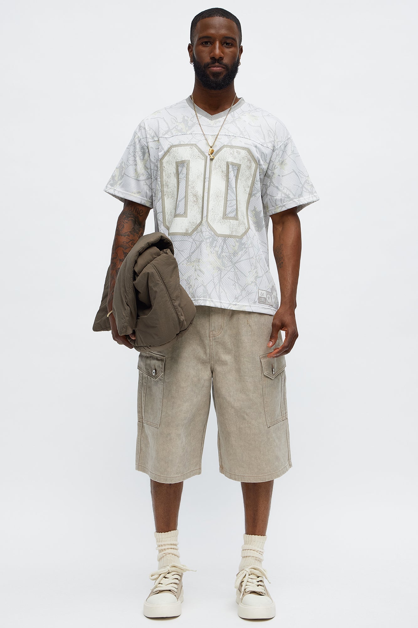 Short Sleeve Camo Jersey - Cream