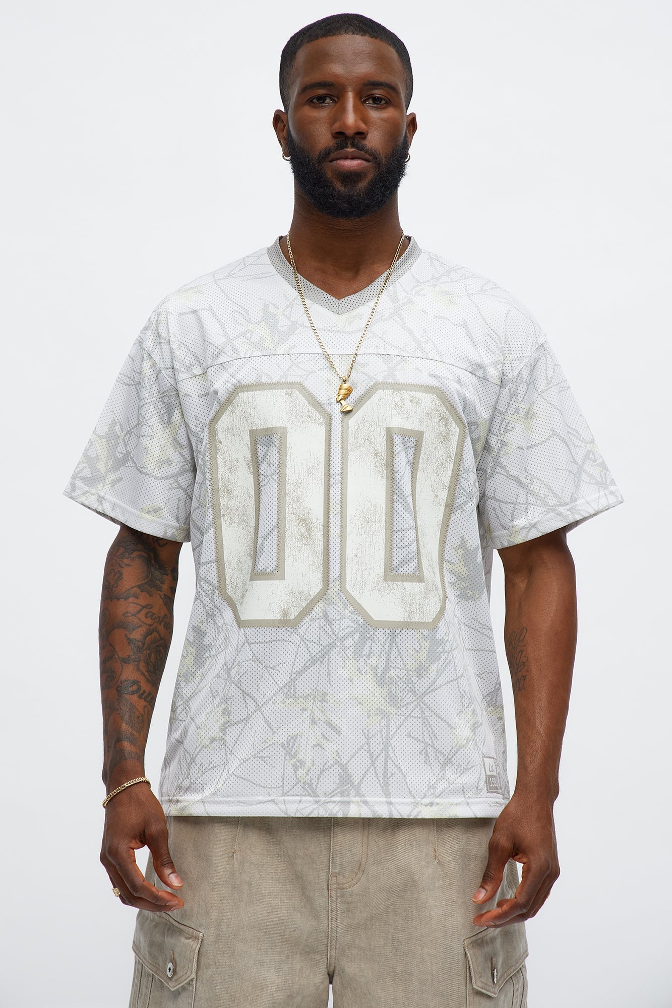 Short Sleeve Camo Jersey - Cream