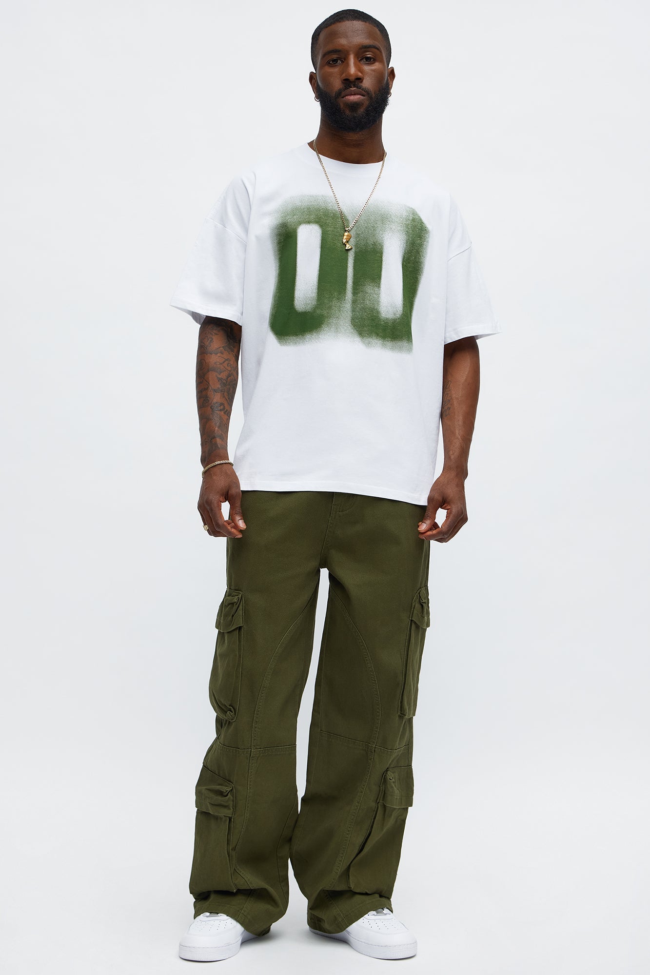New Beginnings 00 Oversized Short Sleeve Tee - White
