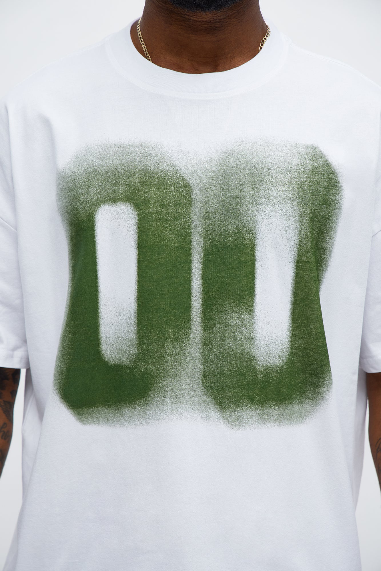 New Beginnings 00 Oversized Short Sleeve Tee - White