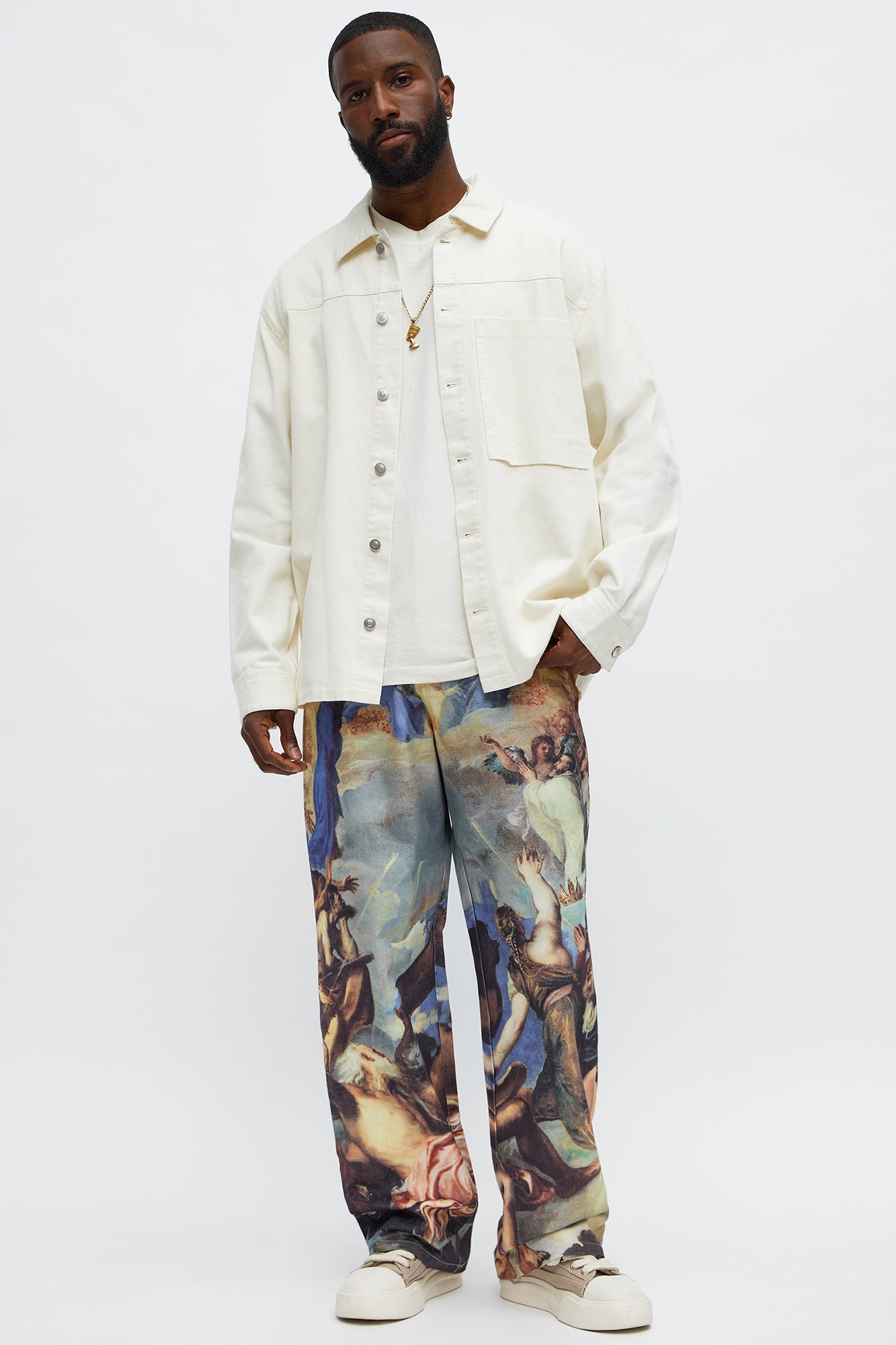 Baggy In The Heavens Printed Pants - Multi Color