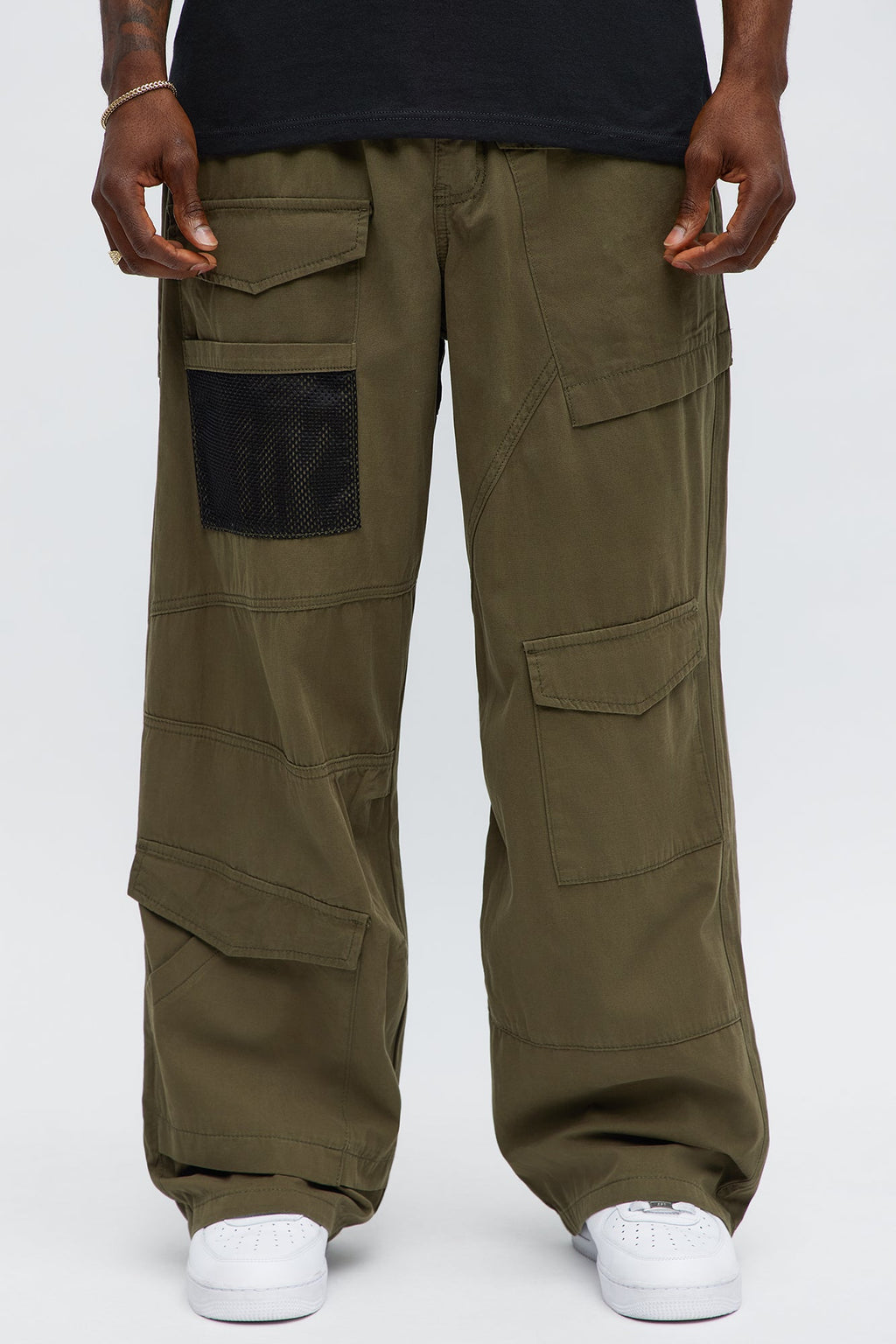 Baggy Lester Cargo Pants - Olive