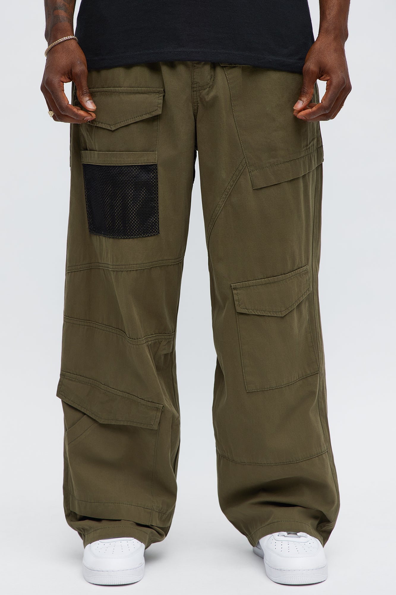 Baggy Lester Cargo Pants - Olive