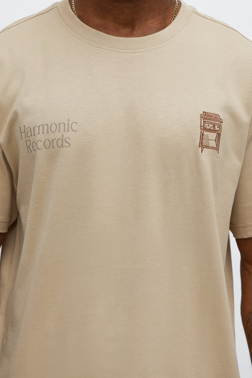 Harmonic Records Short Sleeve Tee - Sand
