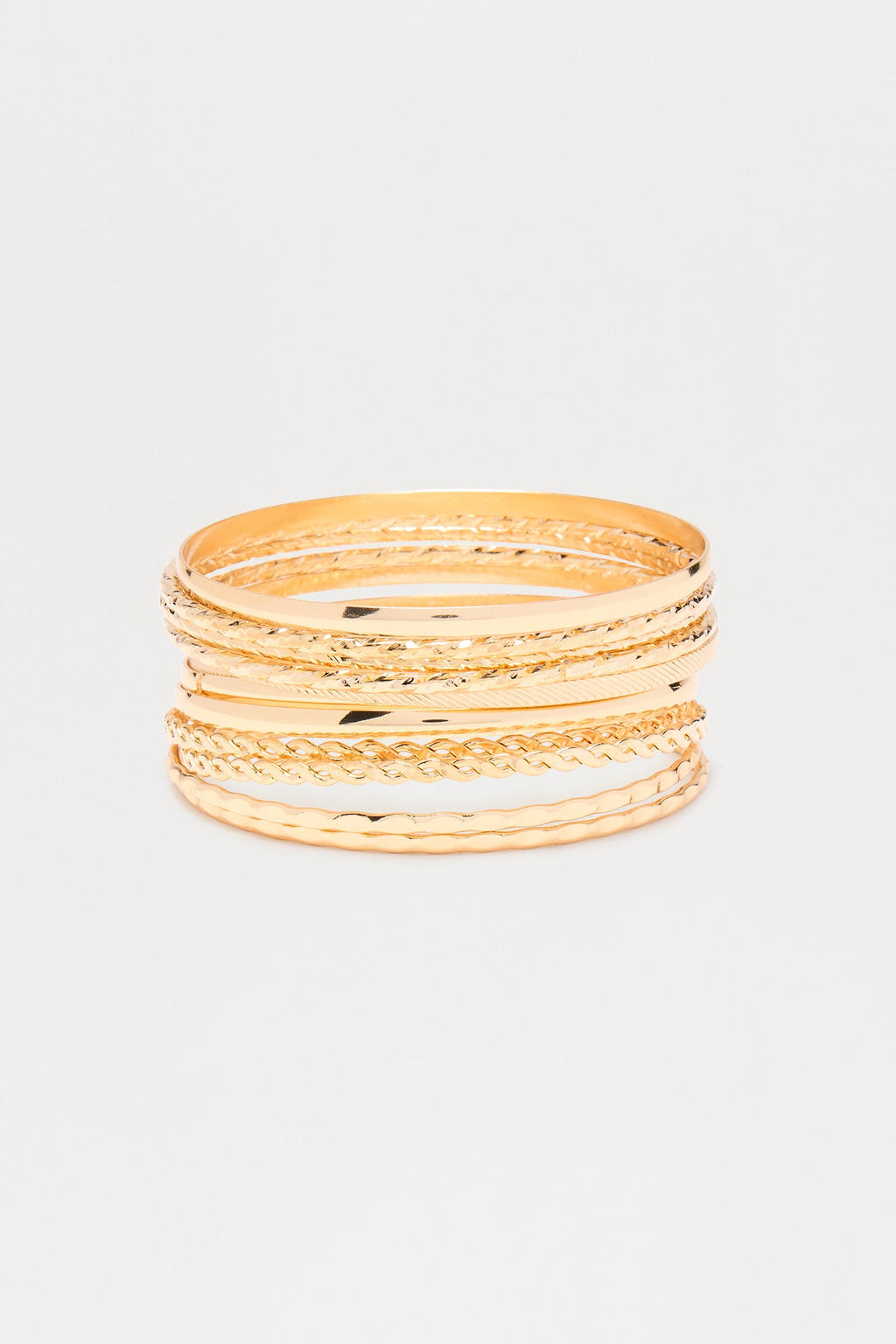 All On My Wrist 12 Piece Bangle Set - Gold