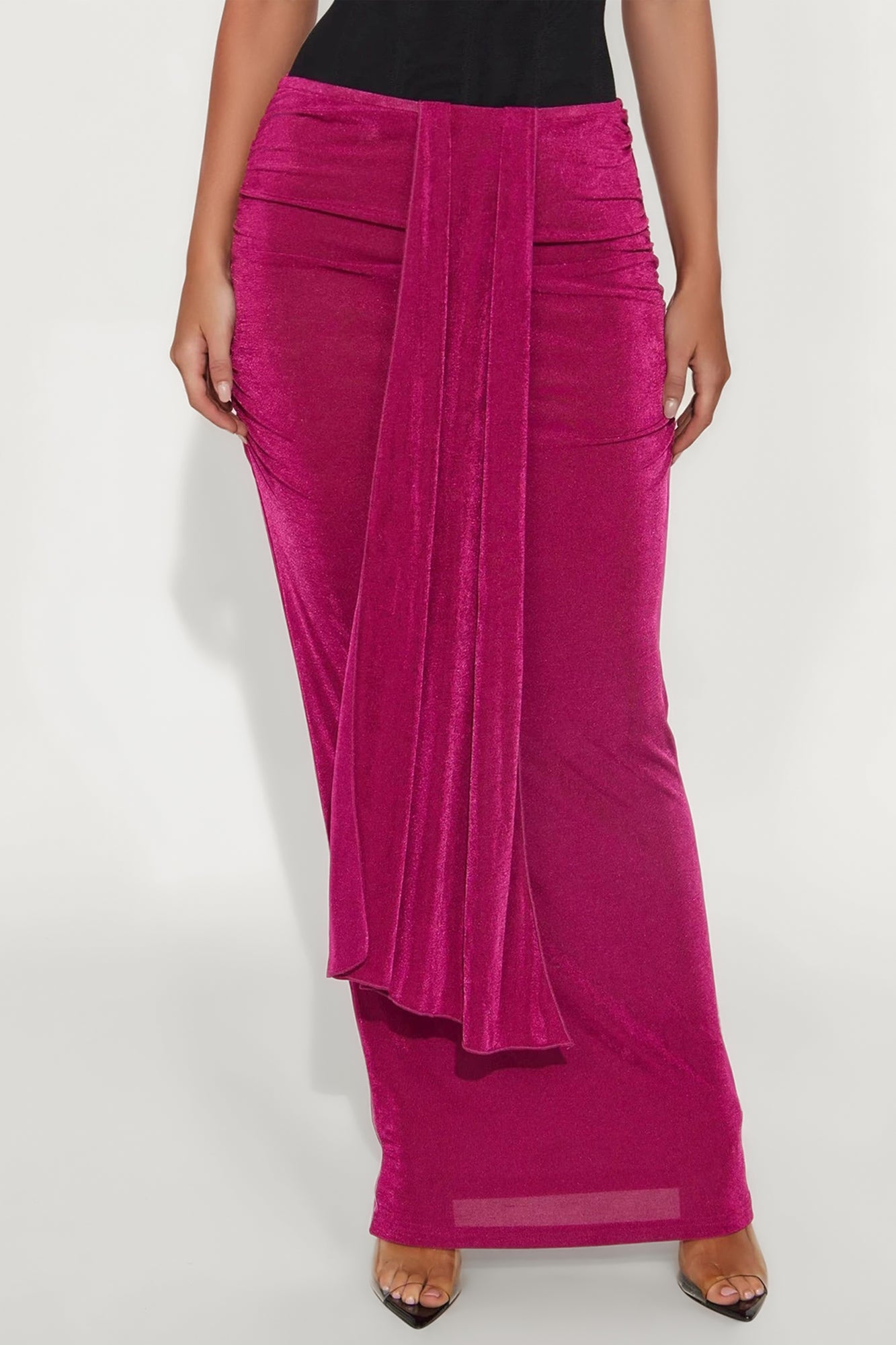 Let's Getaway Slinky Knit Maxi - Magenta