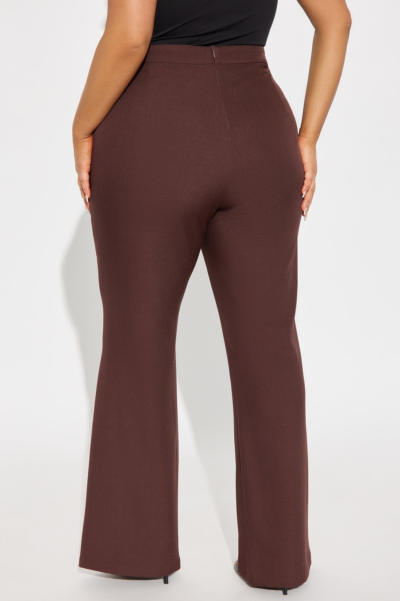 Abrina Twill Flare Pant - Chocolate