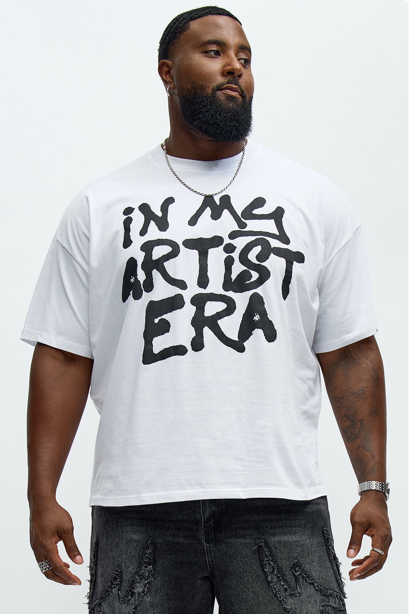 In My Artist Era Oversized Short Sleeve Tee - White