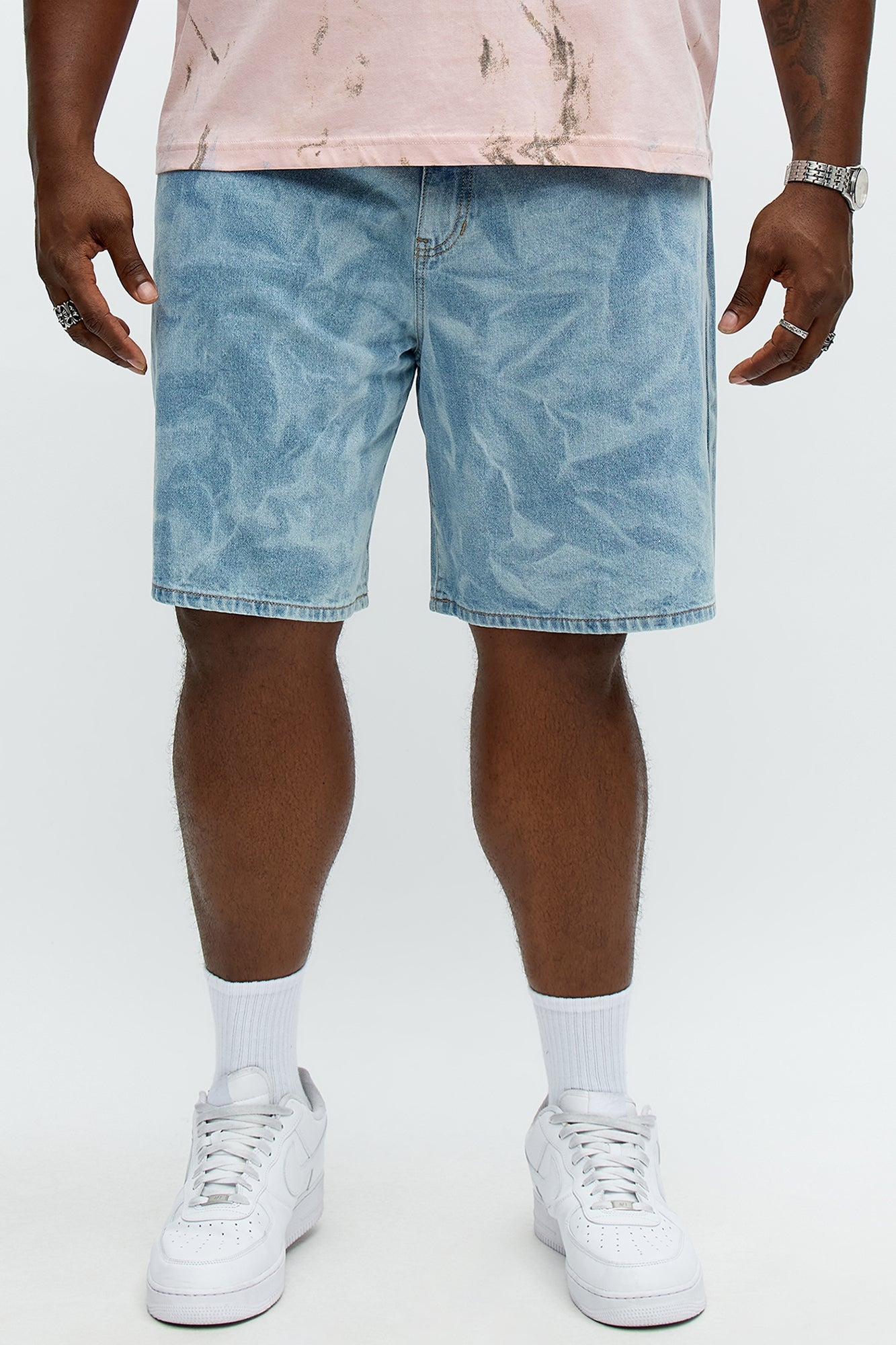 Relaxed Get You There Denim Shorts - Light Blue Wash