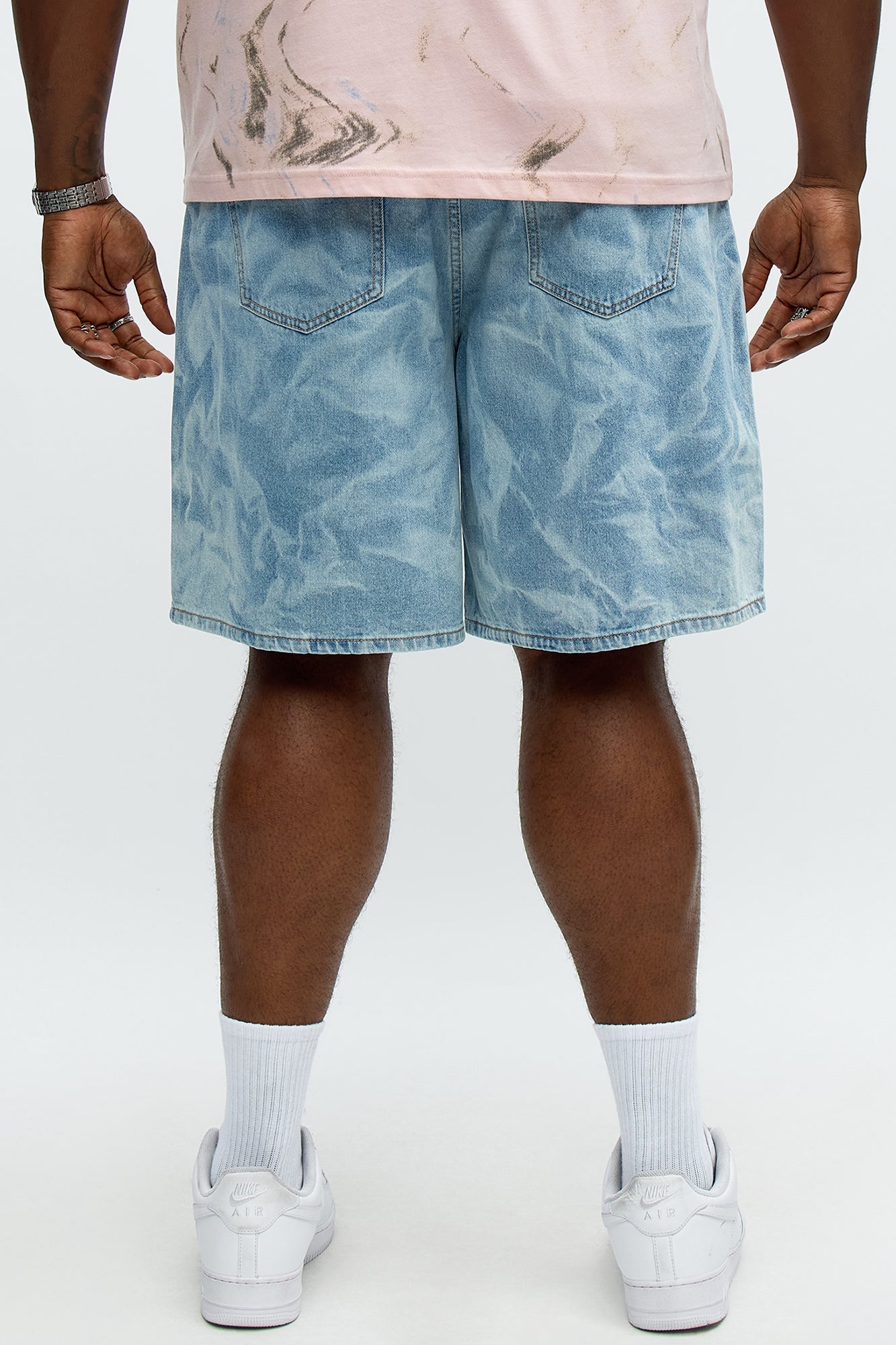 Relaxed Get You There Denim Shorts - Light Blue Wash