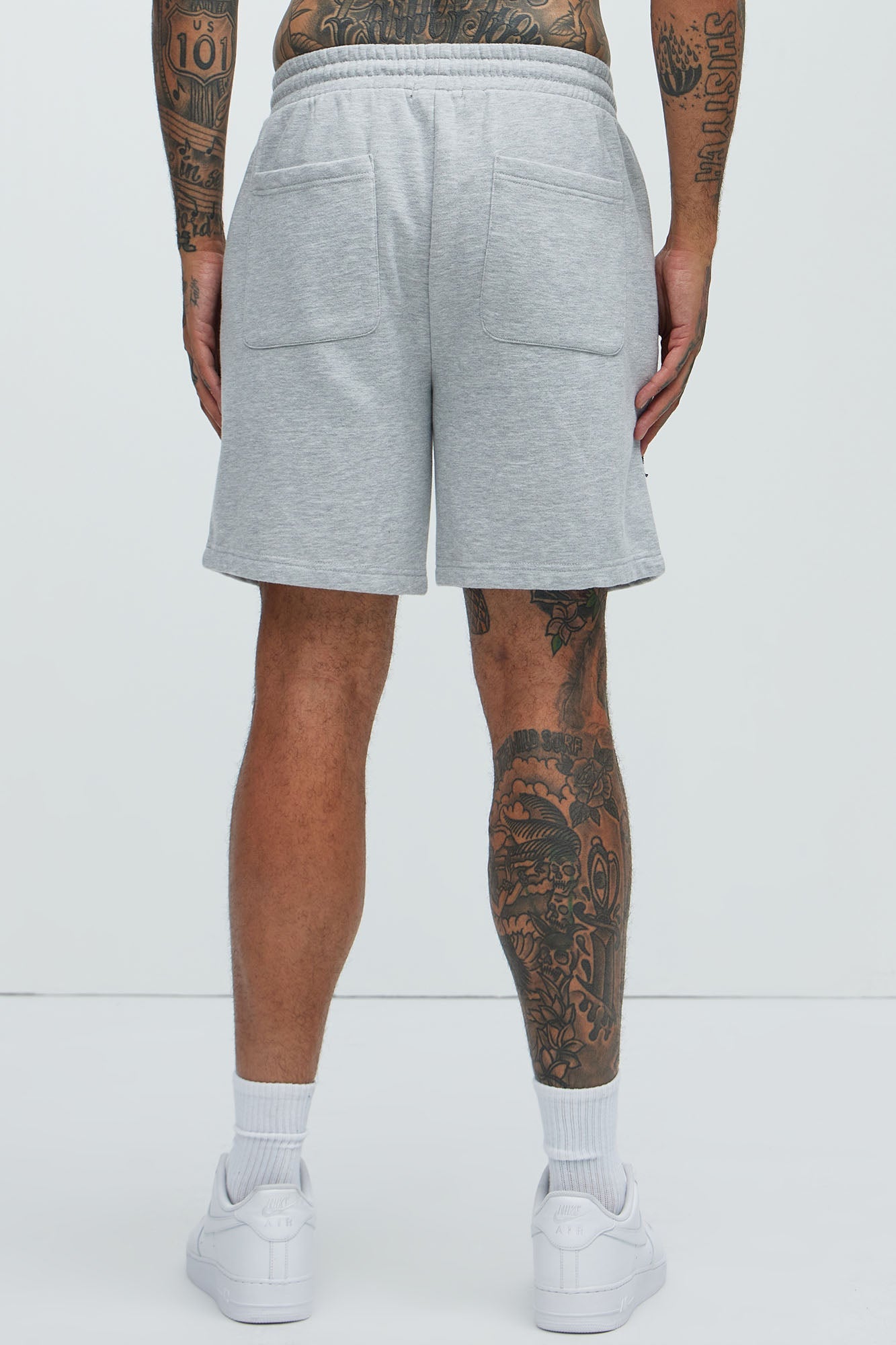 Flame Time Tyson Relaxed Shorts - Heather Grey