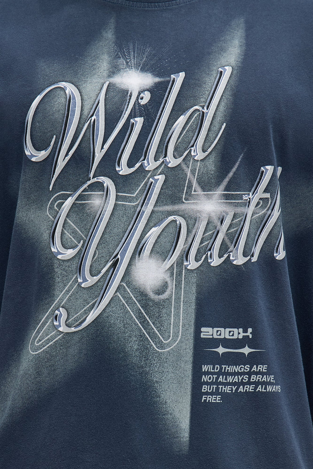 Wild Youth Oversized Short Sleeve Tee - Navy Wash