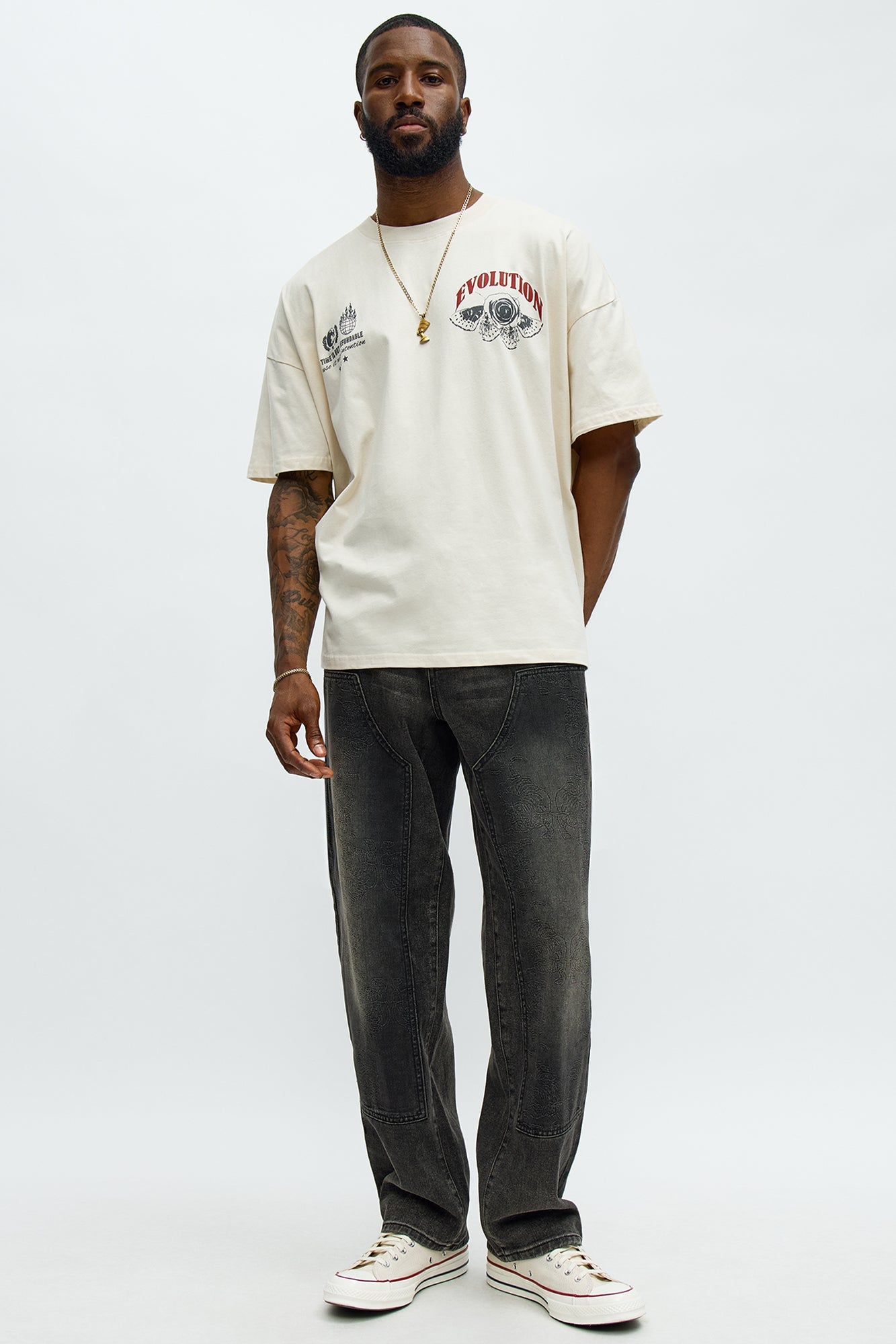 Straight Two Tigers Carpenter Jeans - Black Wash