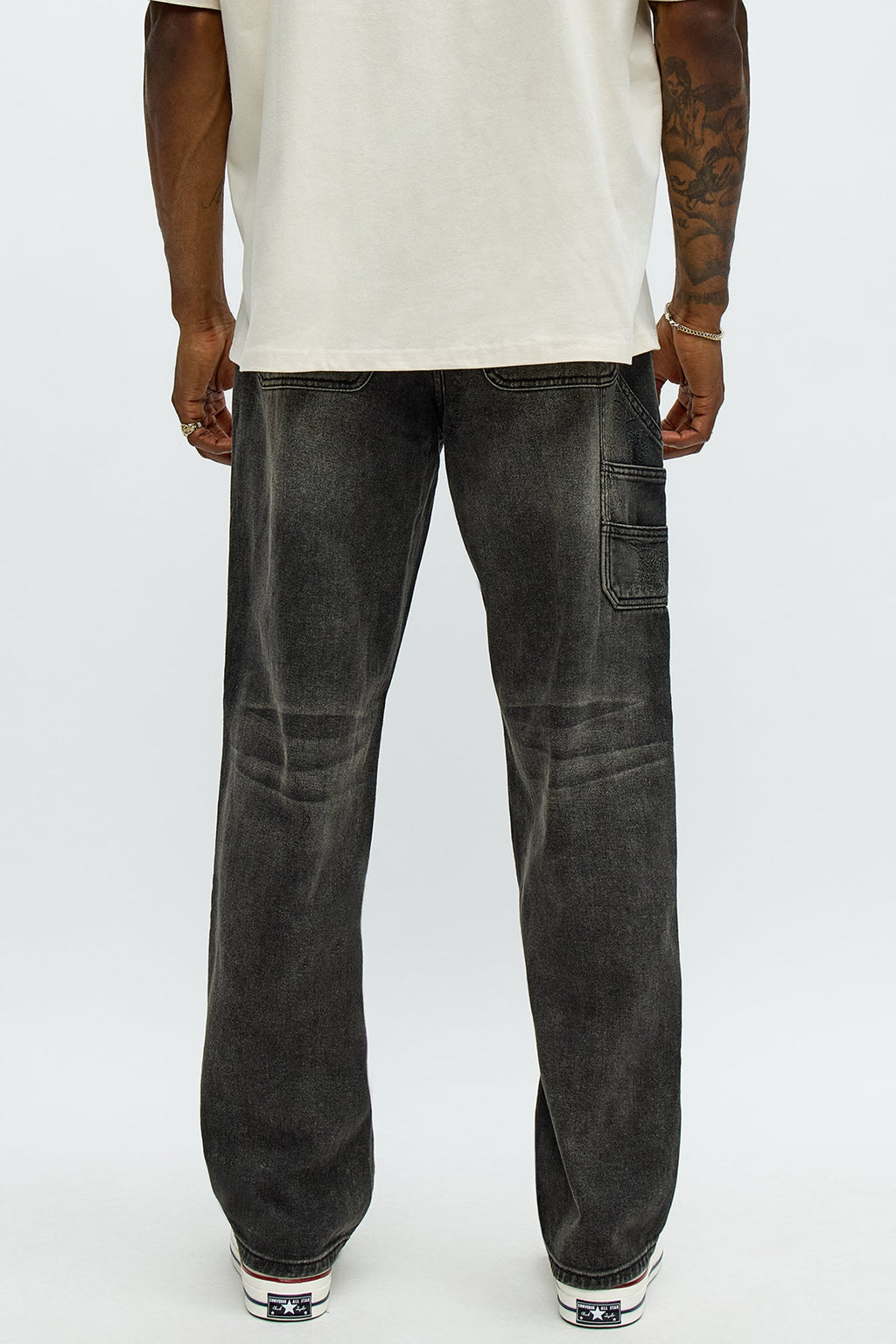 Straight Two Tigers Carpenter Jeans - Black Wash