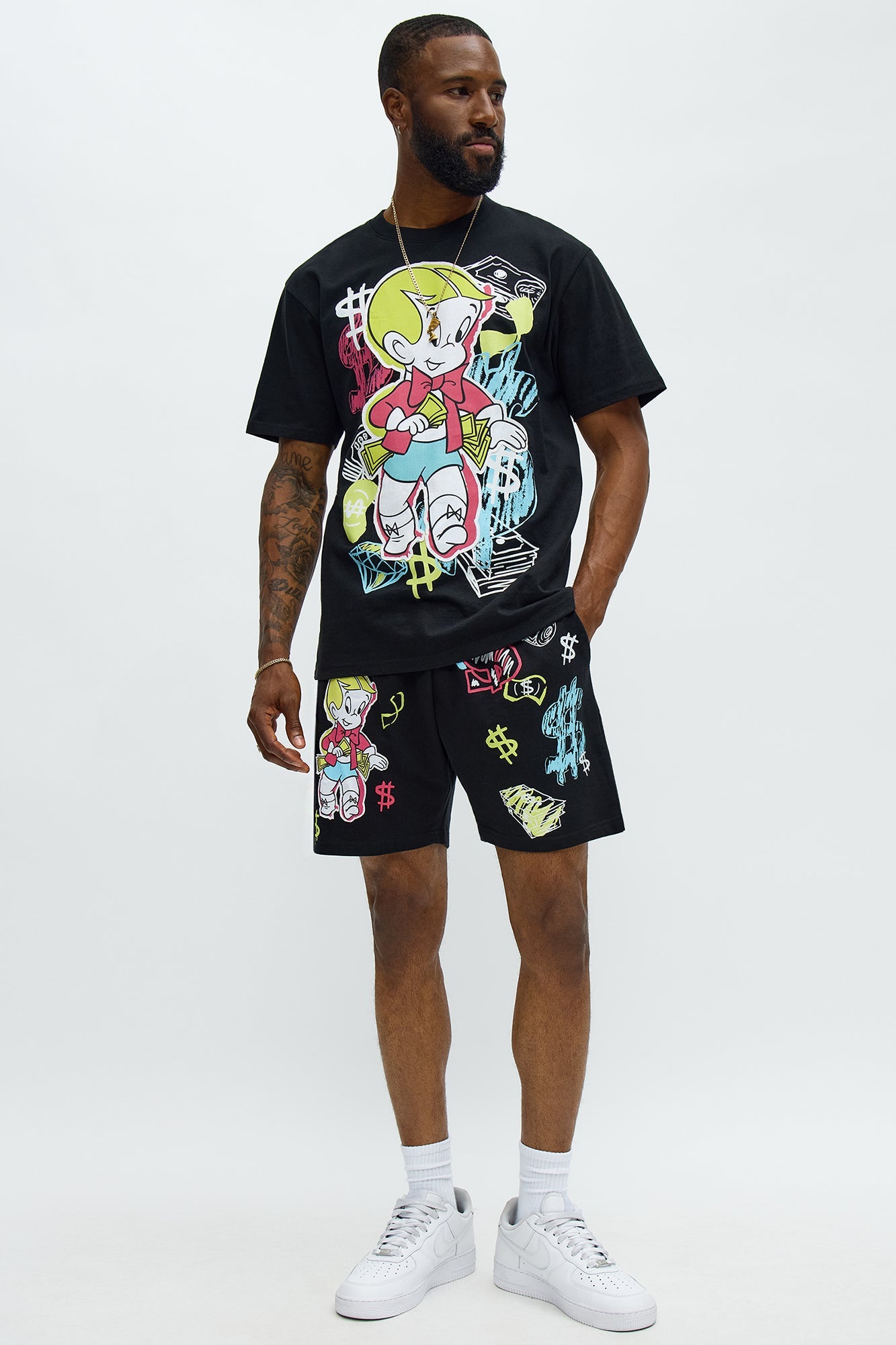 Richie Rich $ign Sweatshorts - Black