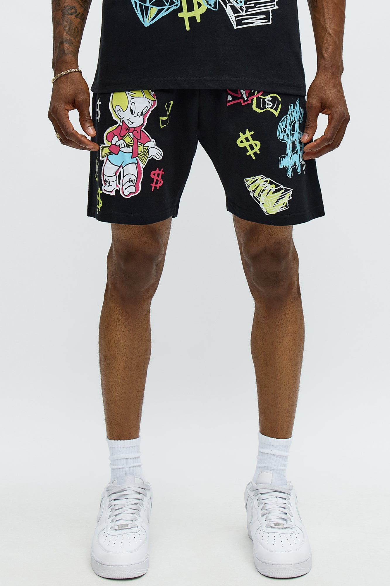 Richie Rich $ign Sweatshorts - Black