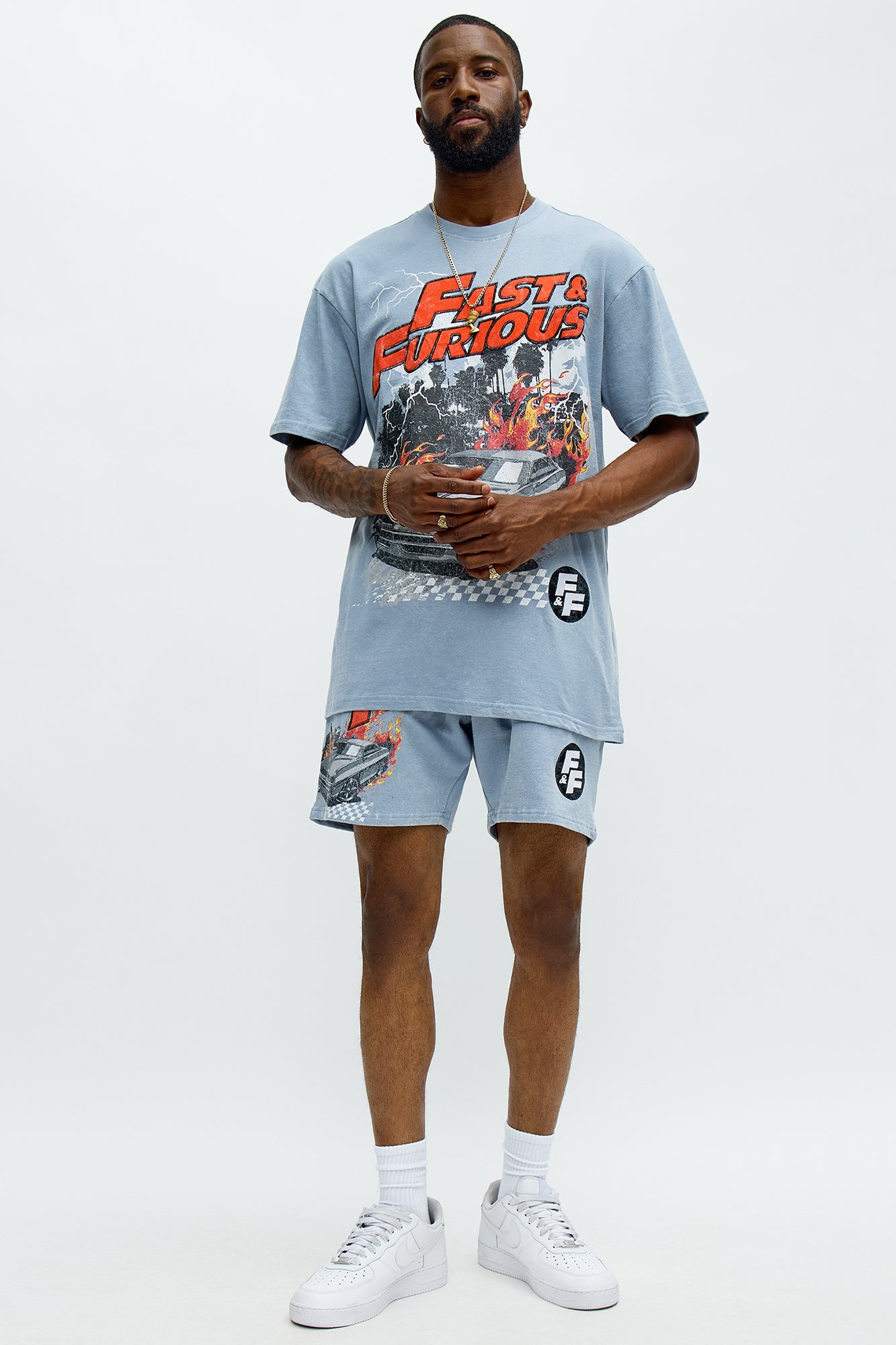 Fast & Furious Family Short Sleeve Tee - Light Blue
