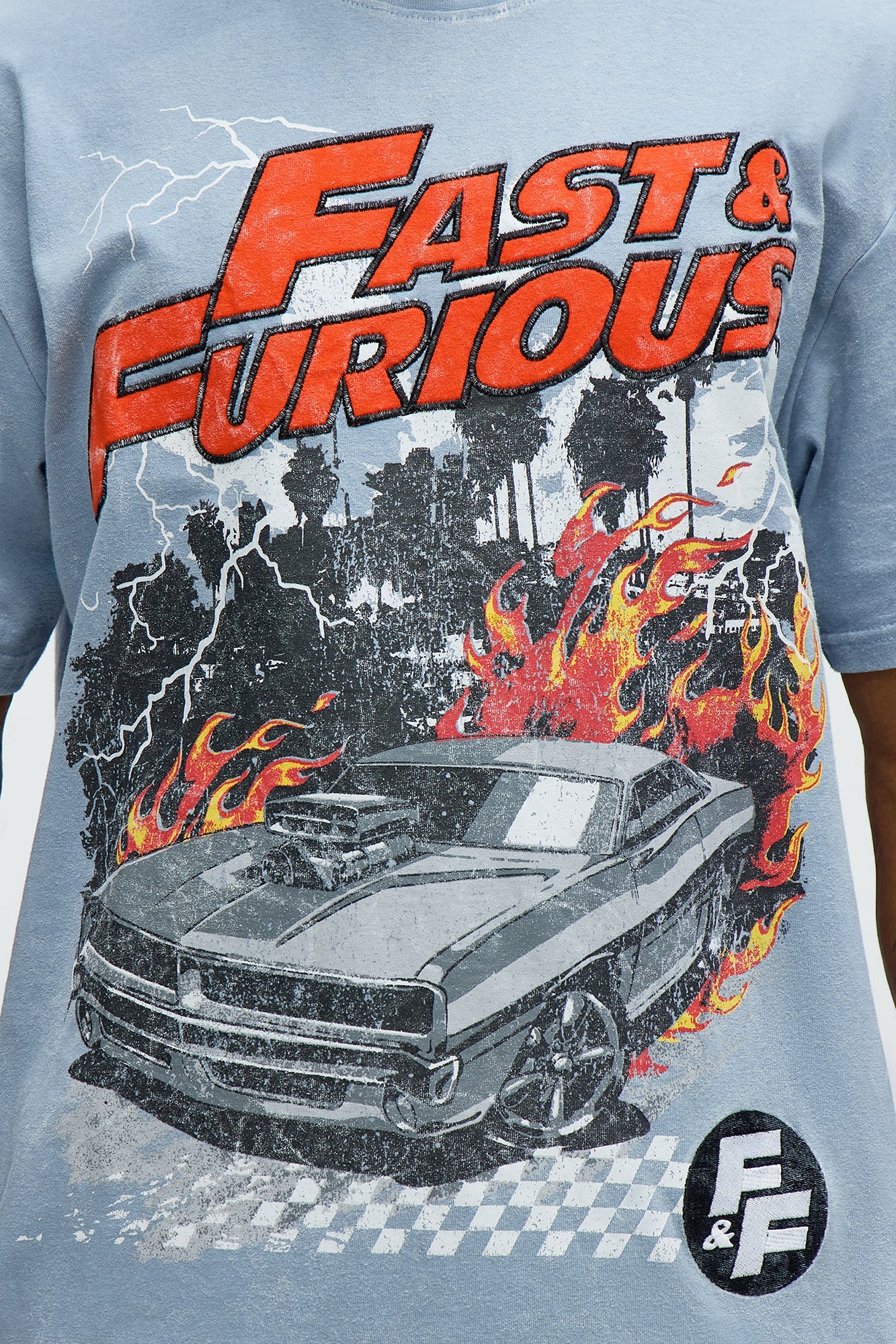 Fast & Furious Family Short Sleeve Tee - Light Blue
