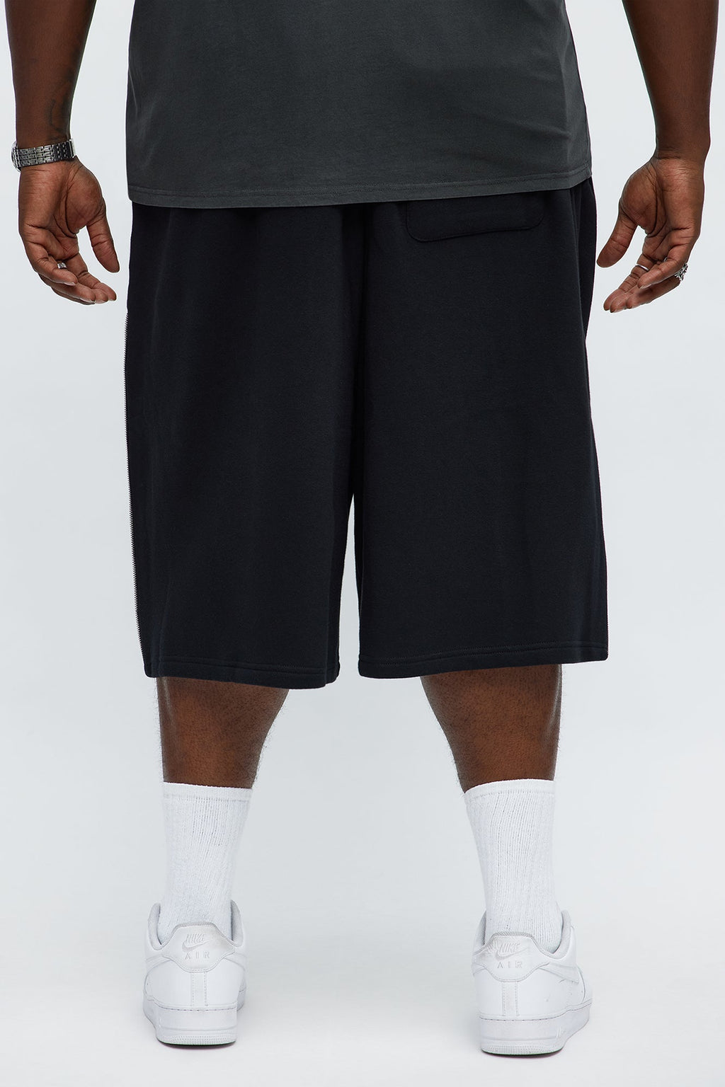 Tyson Baggy Sleaze Studded Shorts - Black