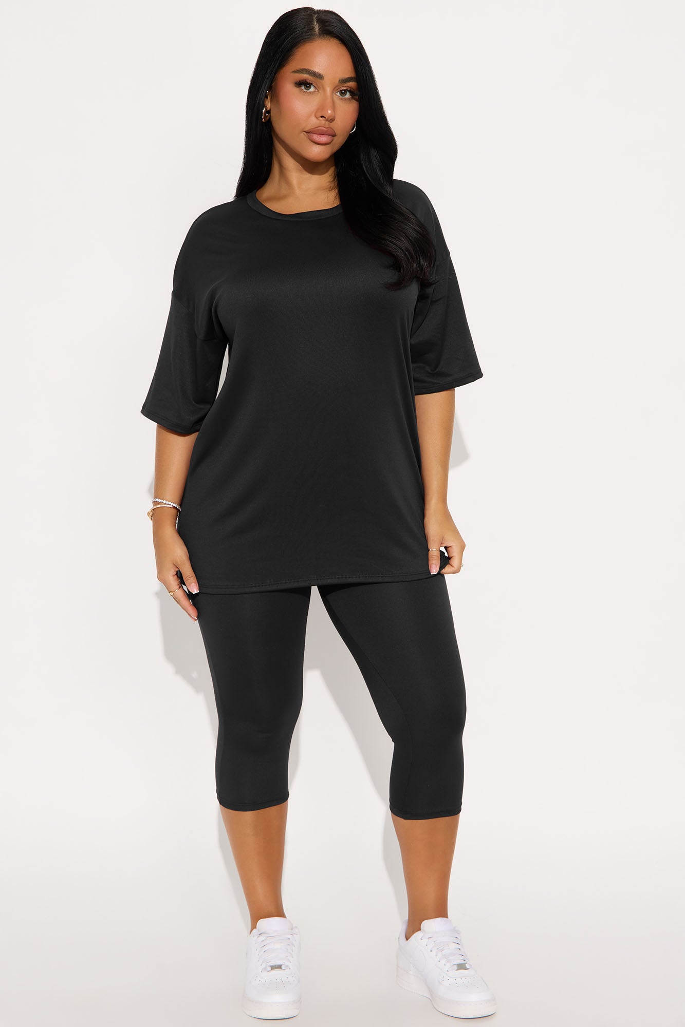 Weekend Vibes Capri Set - Black