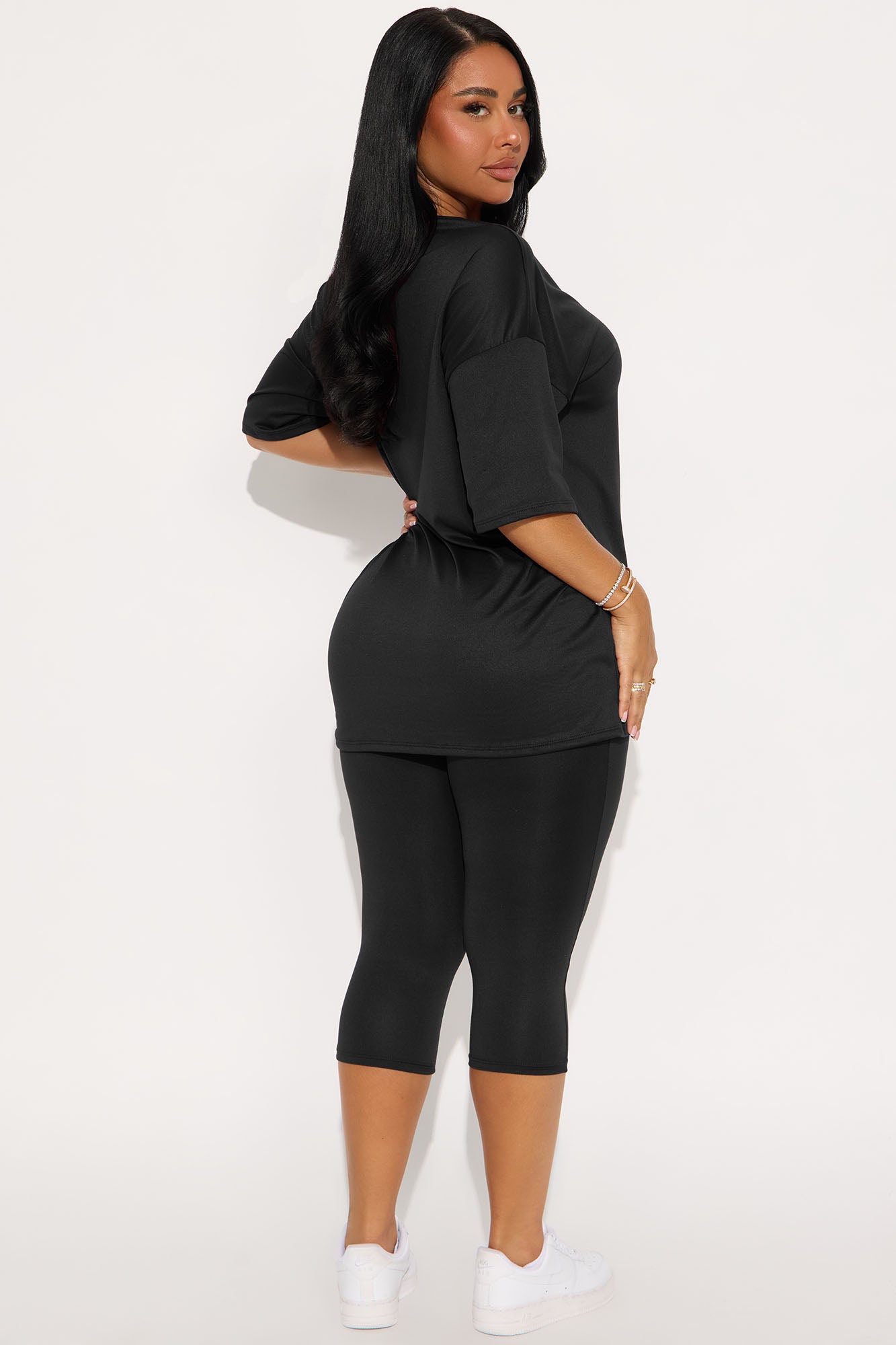 Weekend Vibes Capri Set - Black