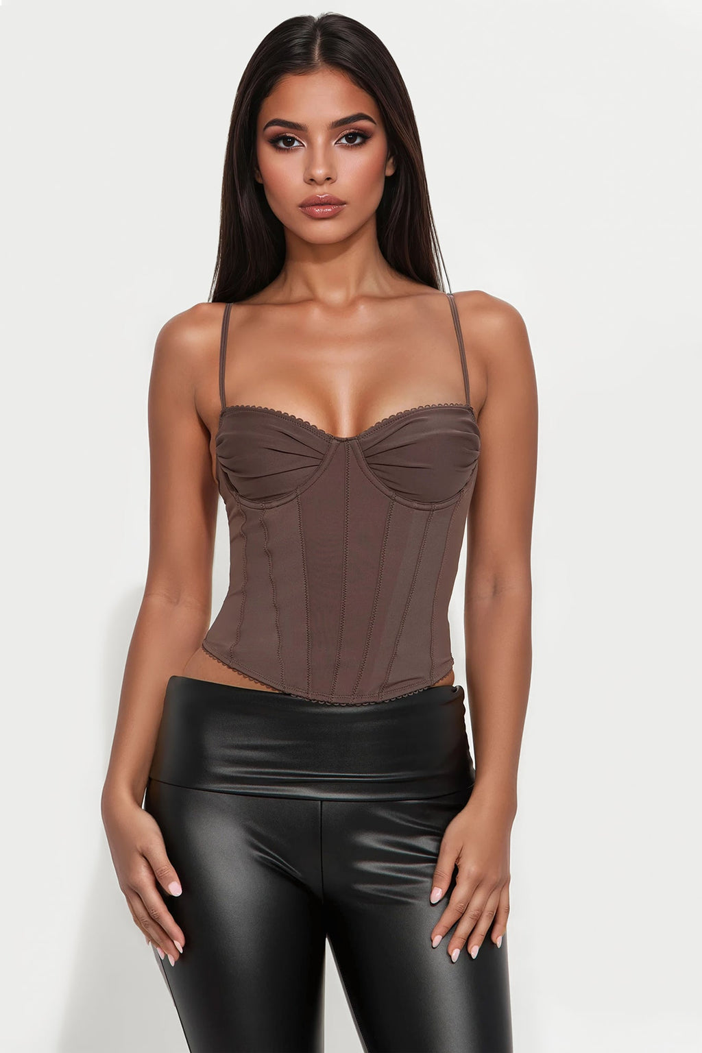 Fox Corset Top - Brown