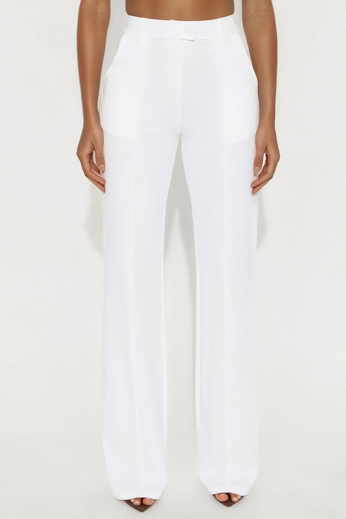 Tall Heidi Wide Leg Trouser Pant - Ivory