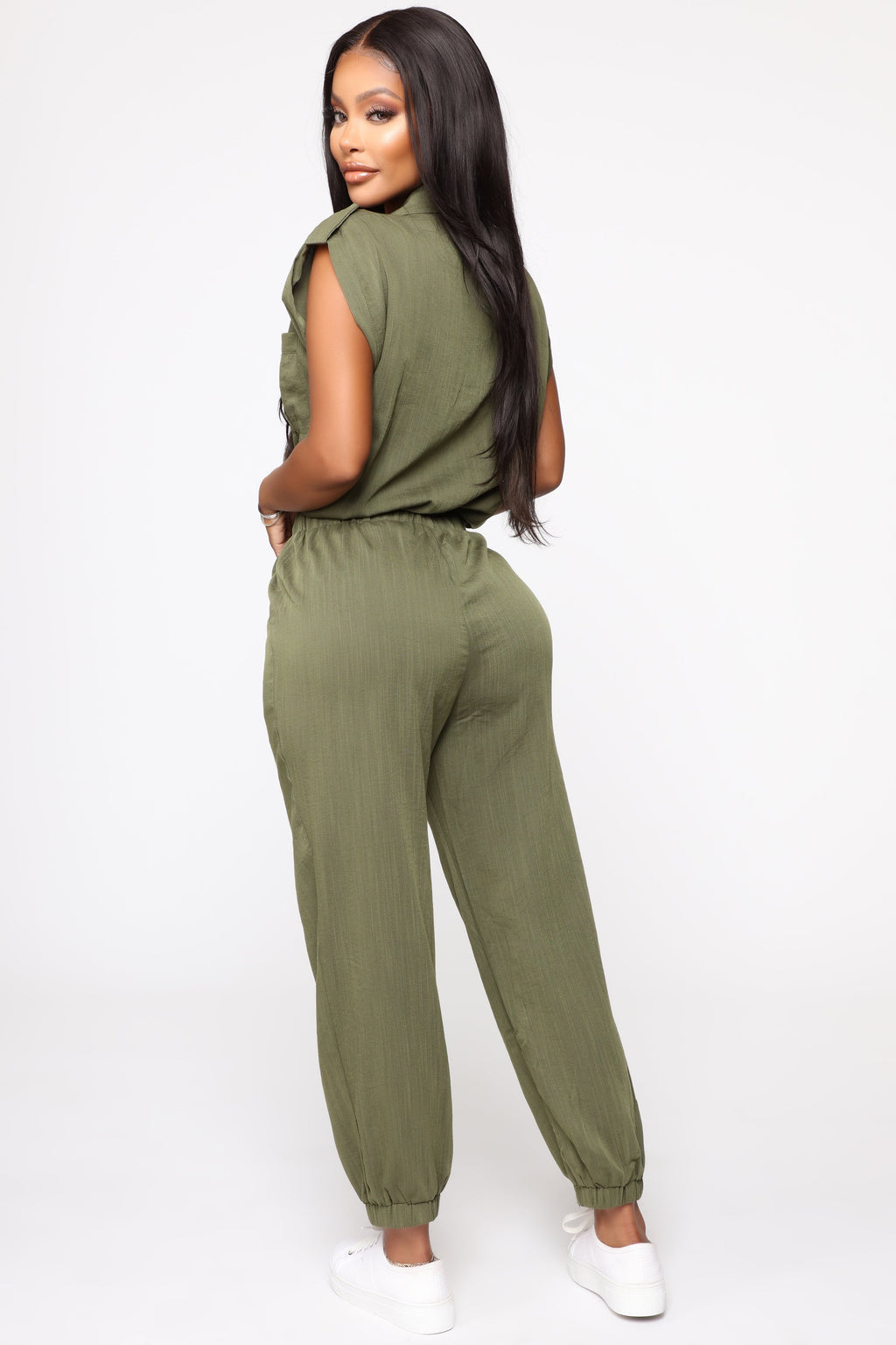 Mariel Utility Jumpsuit - Olive